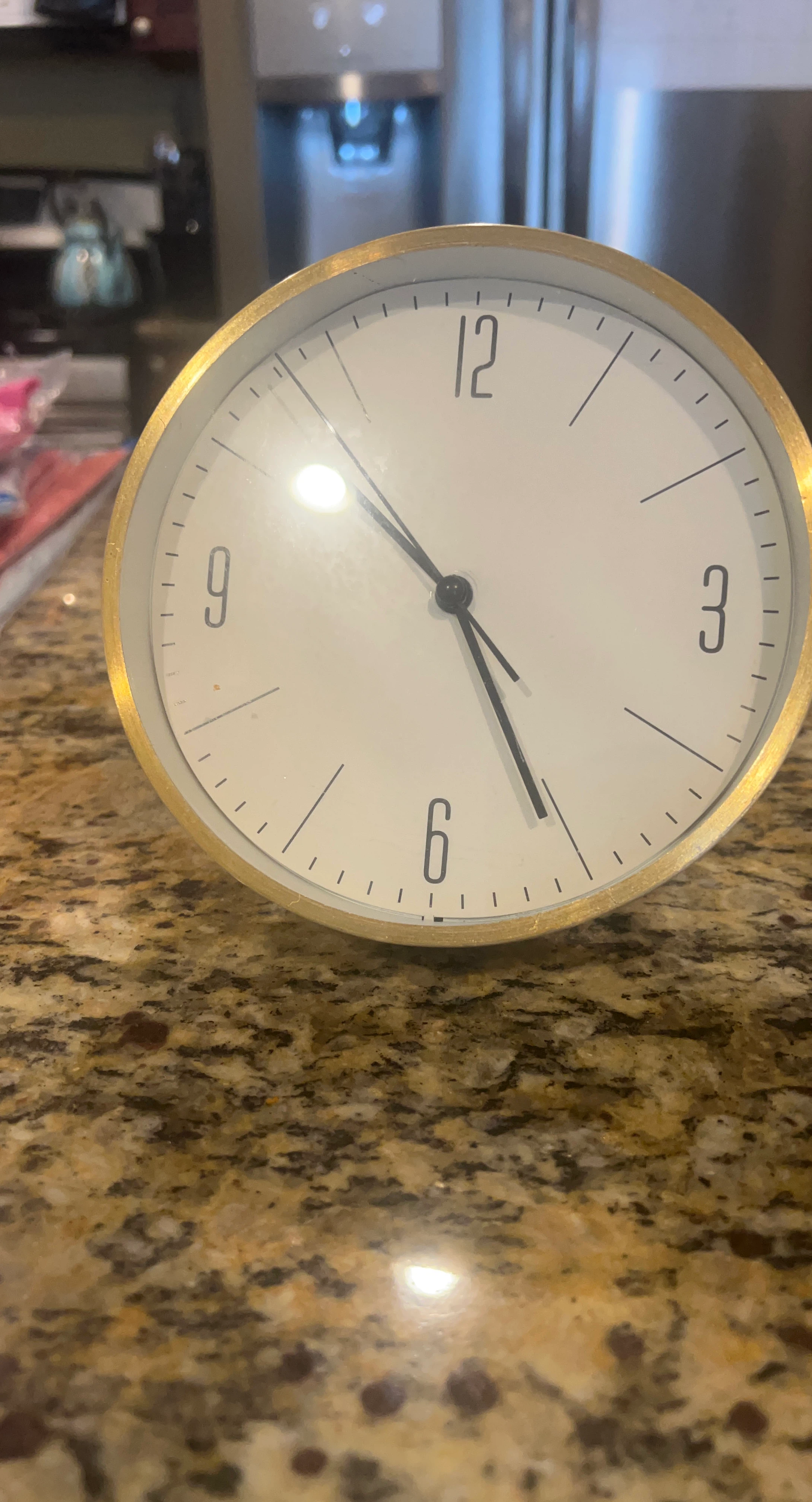 Gold Trimmed Round Wall Clock