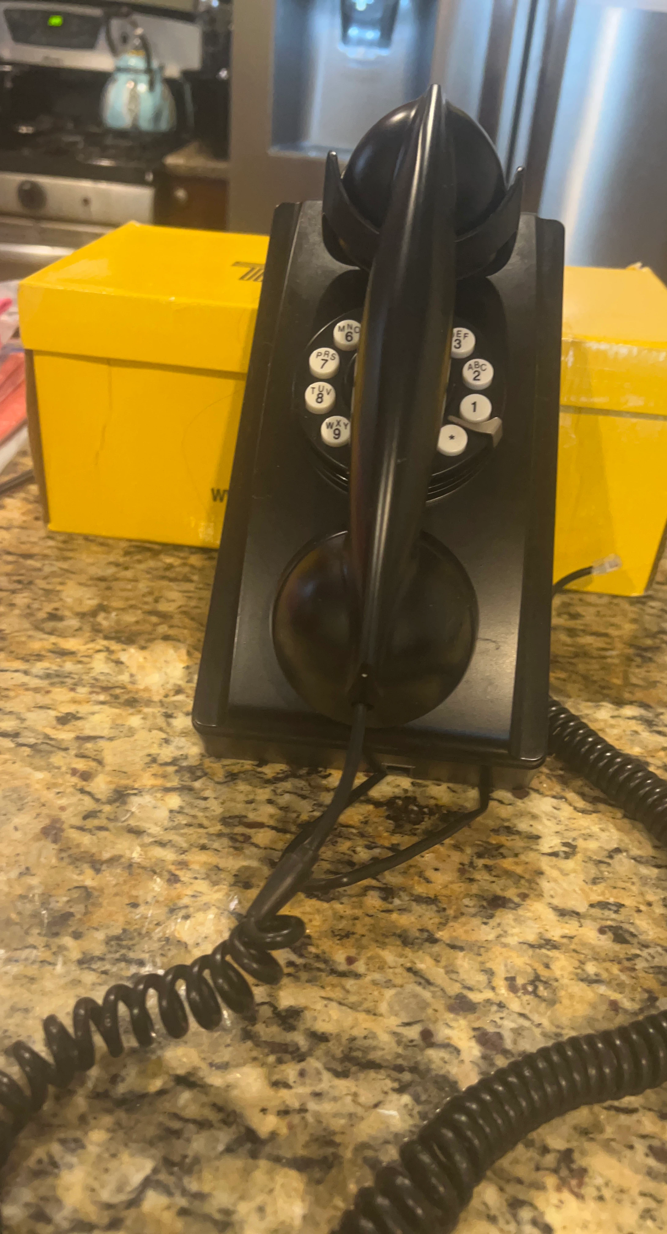 Black Rotary Dial Telephone