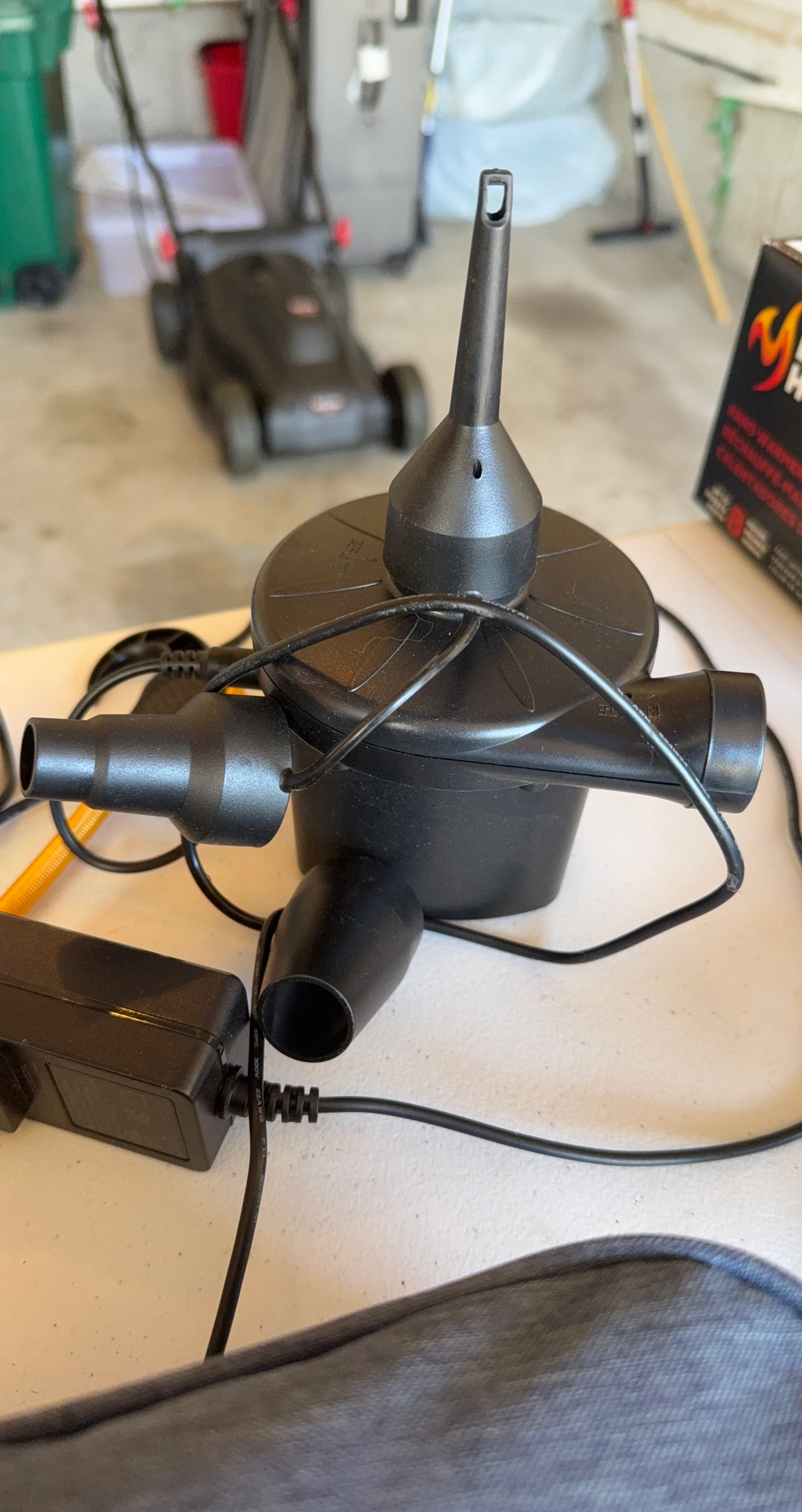 Black Electric Air Pump with AC Adapter