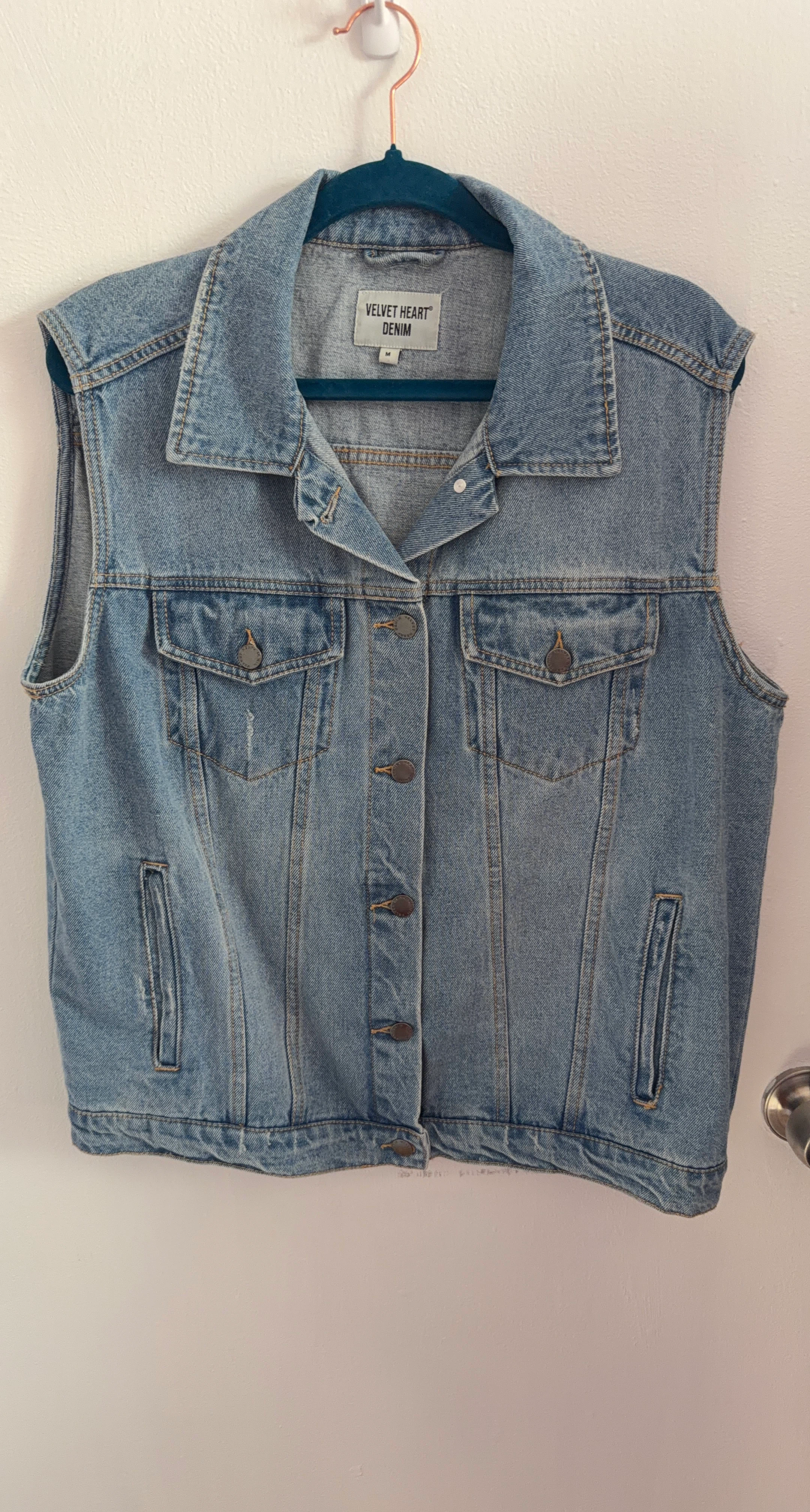 Velvet Heart Denim Vest