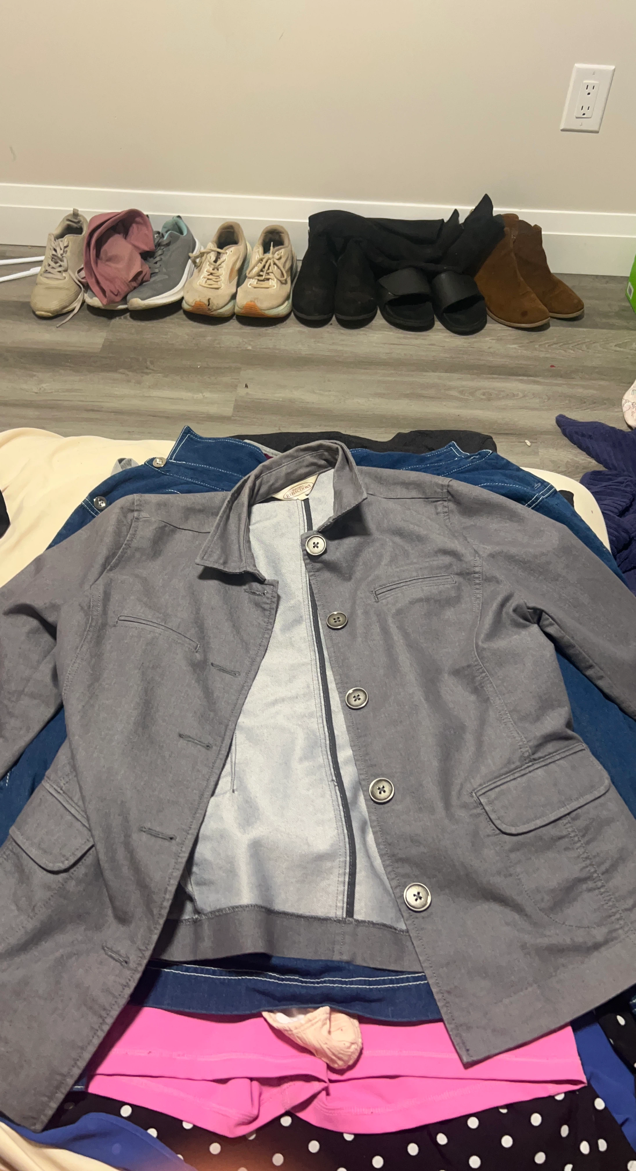 Reflections Grey Button-Up Jacket