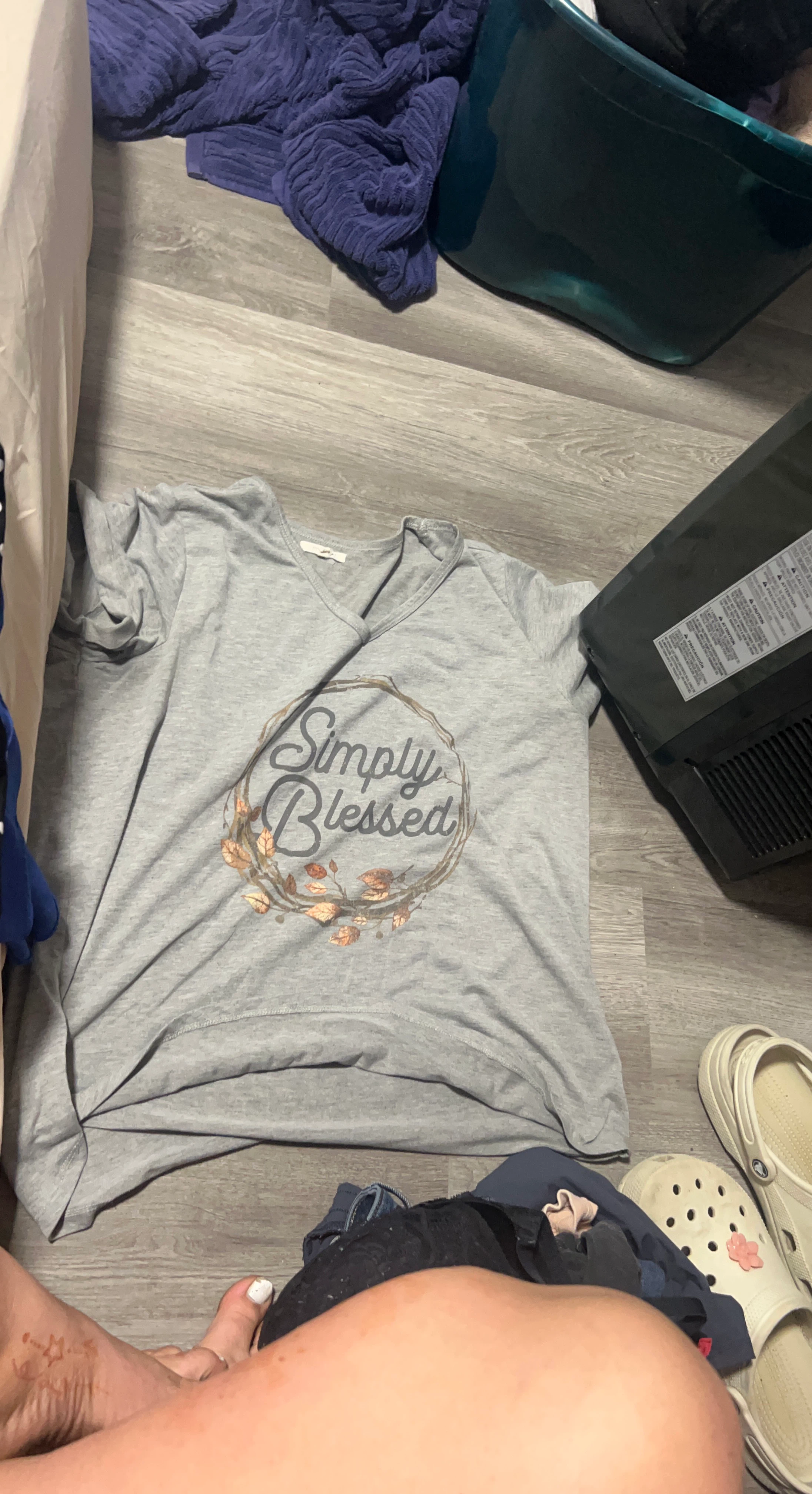 Grey 'Simply Blessed' T-Shirt