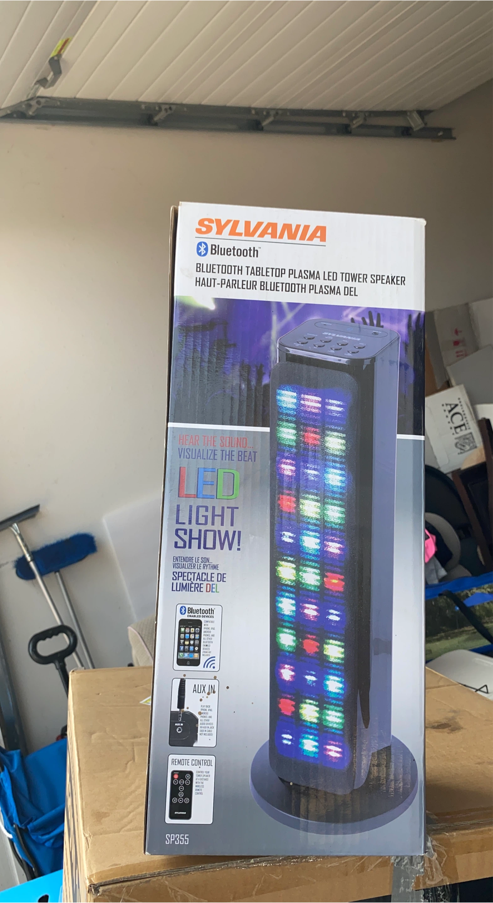 Sylvania SP355 Bluetooth LED Tower Speaker