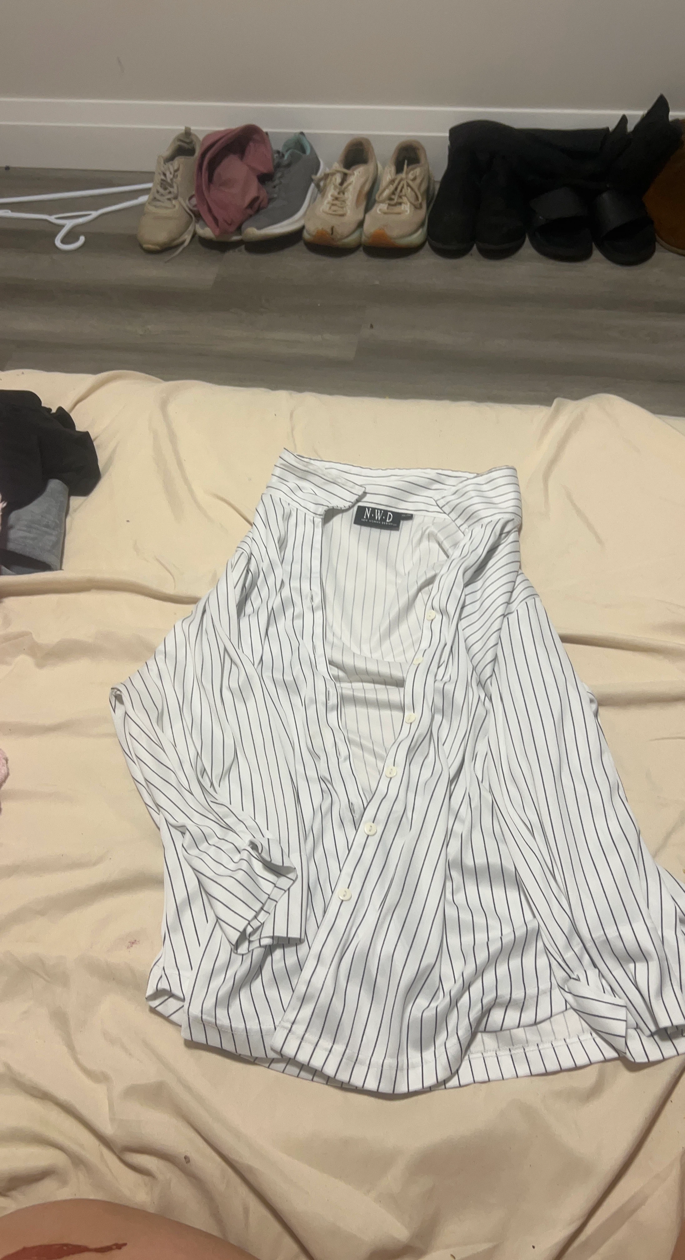 NWD New York Design Pinstripe Button-Up Shirt