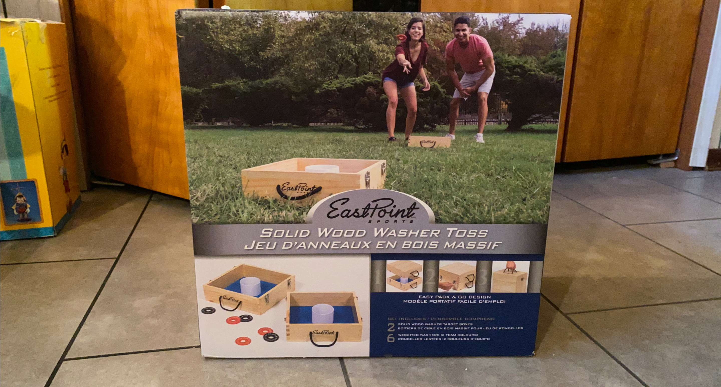 EastPoint Solid Wood Washer Toss Game
