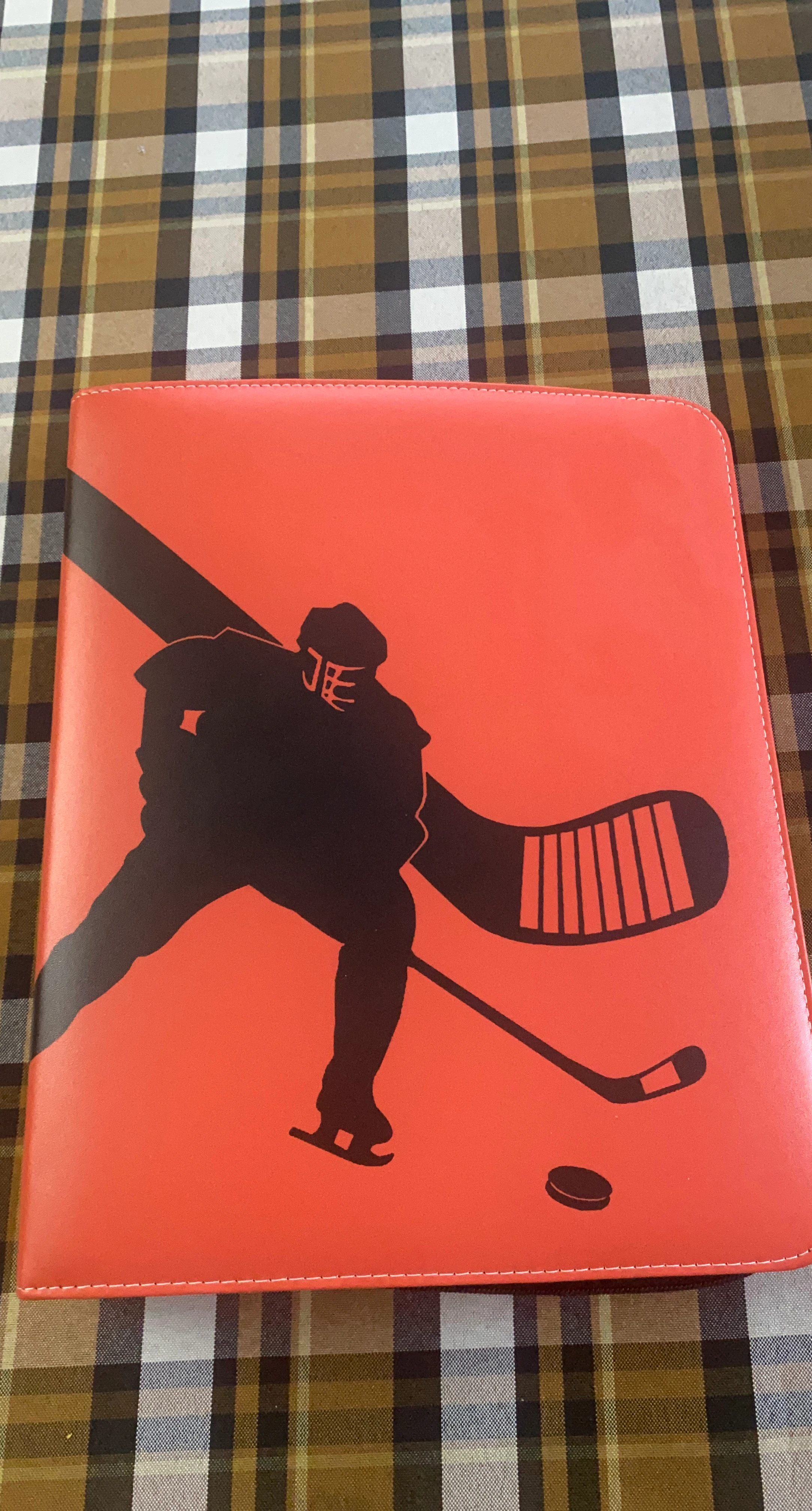 Orange Hockey Binder