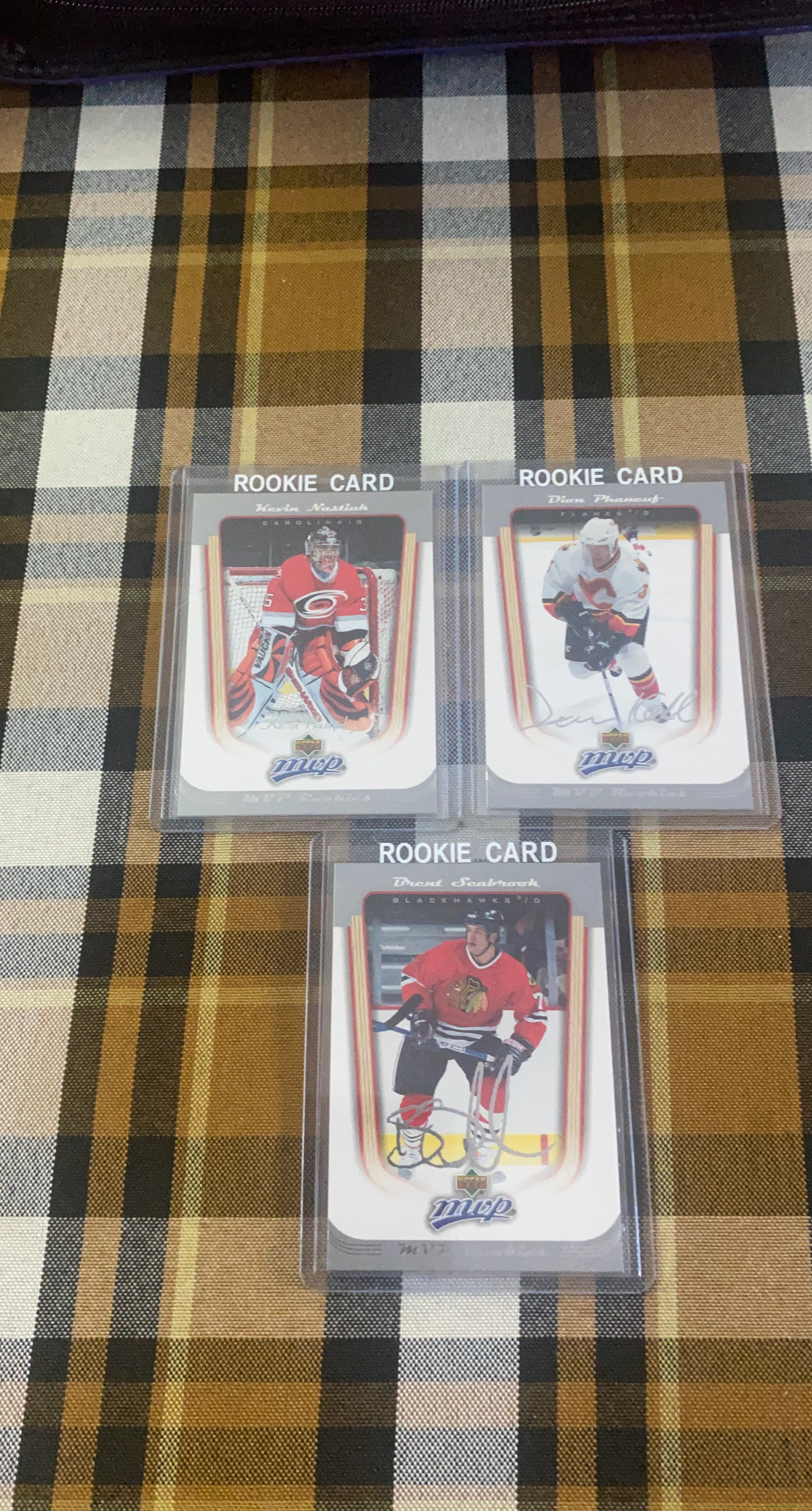 Collection of 3 NHL Rookie Hockey Cards