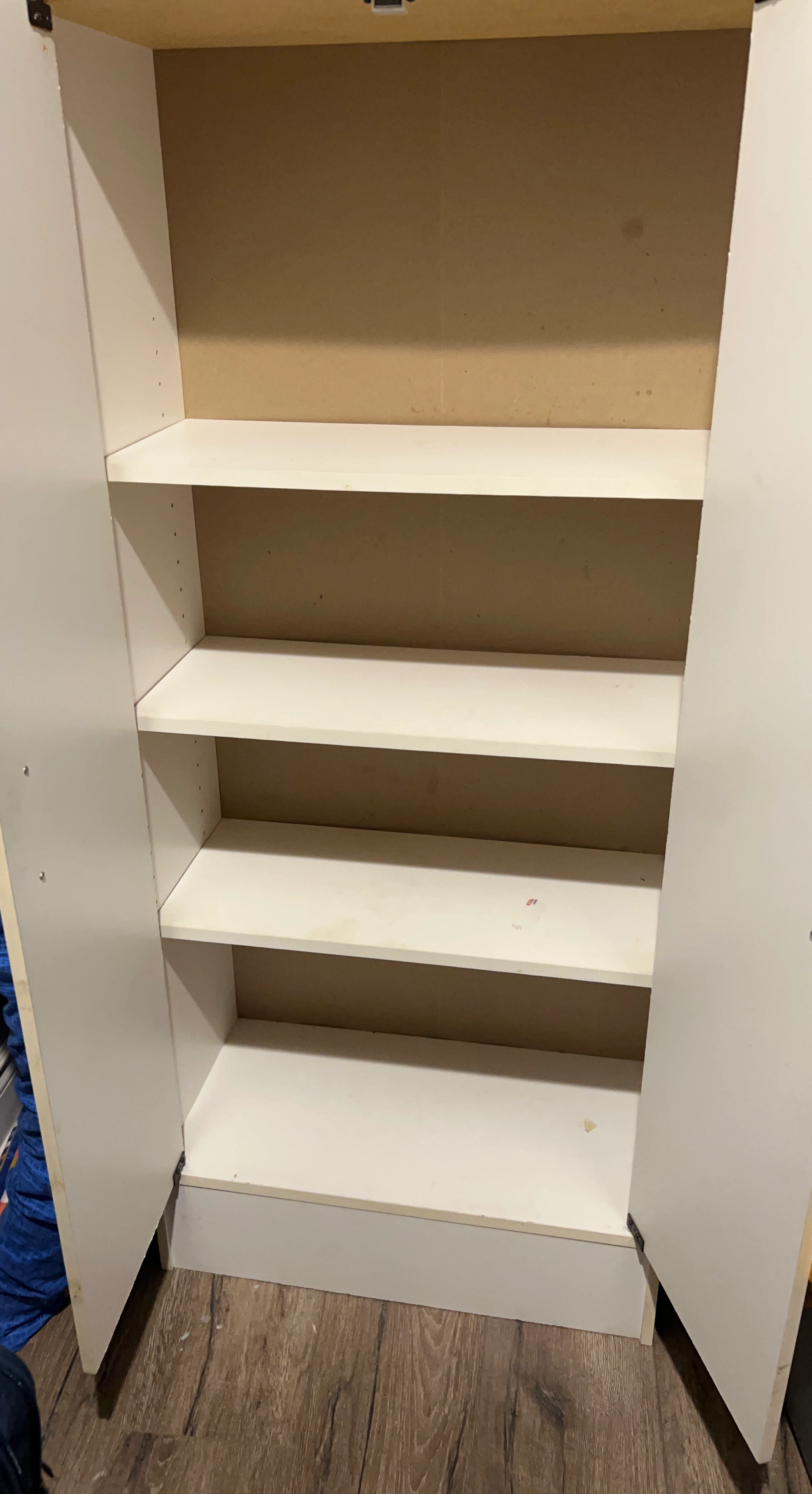 White Storage Cabinet with Doors