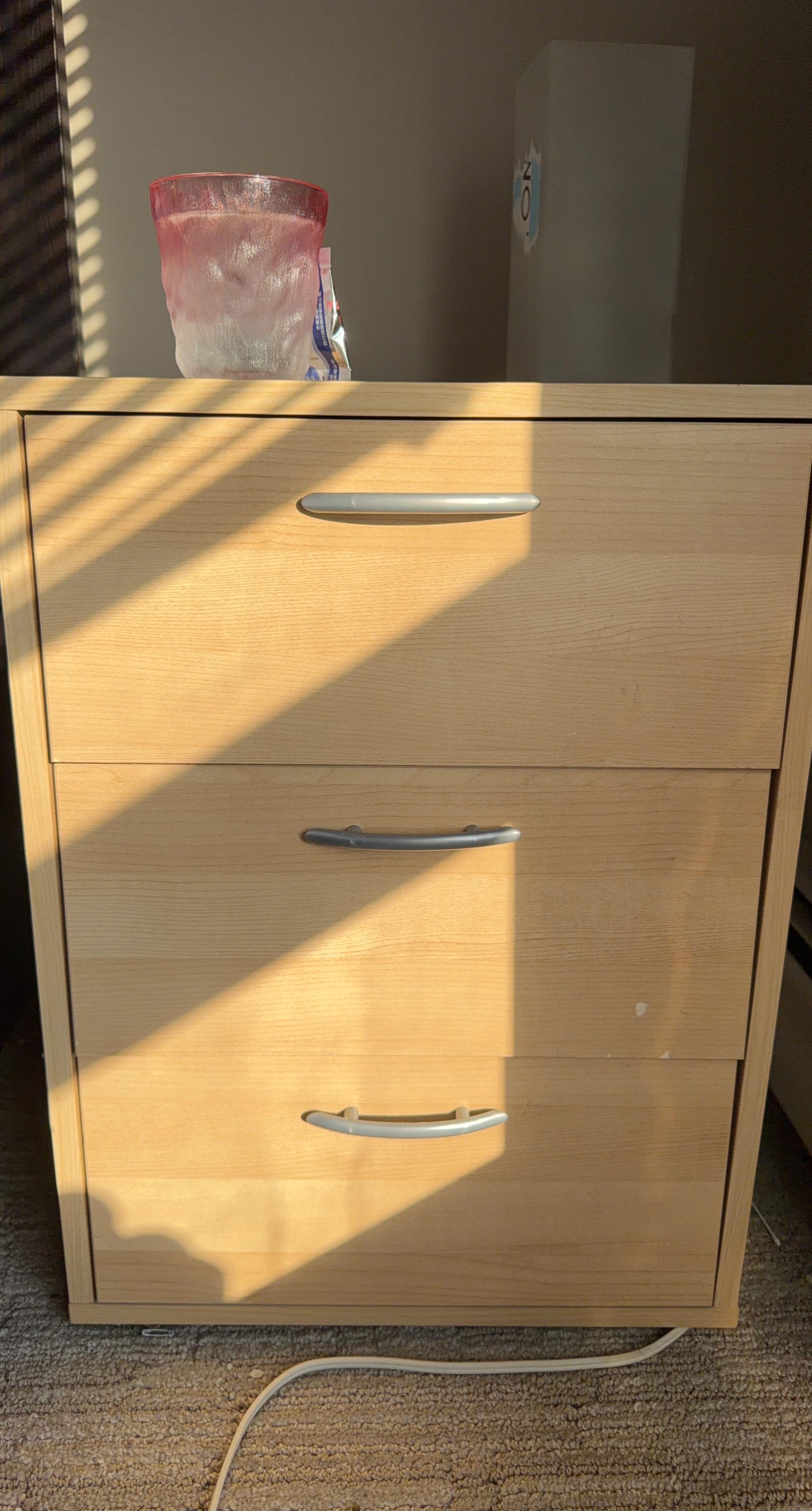 Light Wood 3-Drawer Dresser