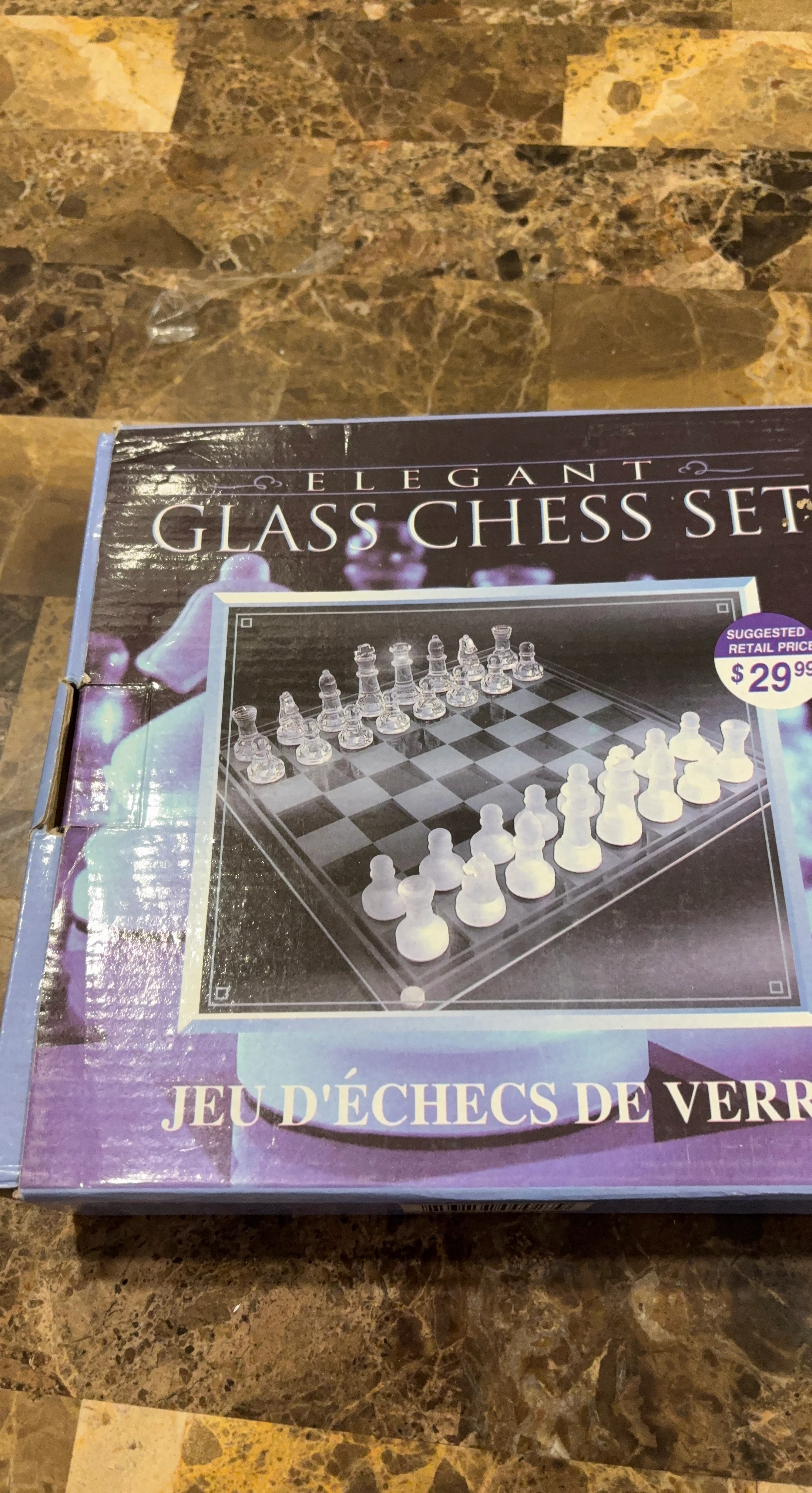 Elegant Glass Chess Set