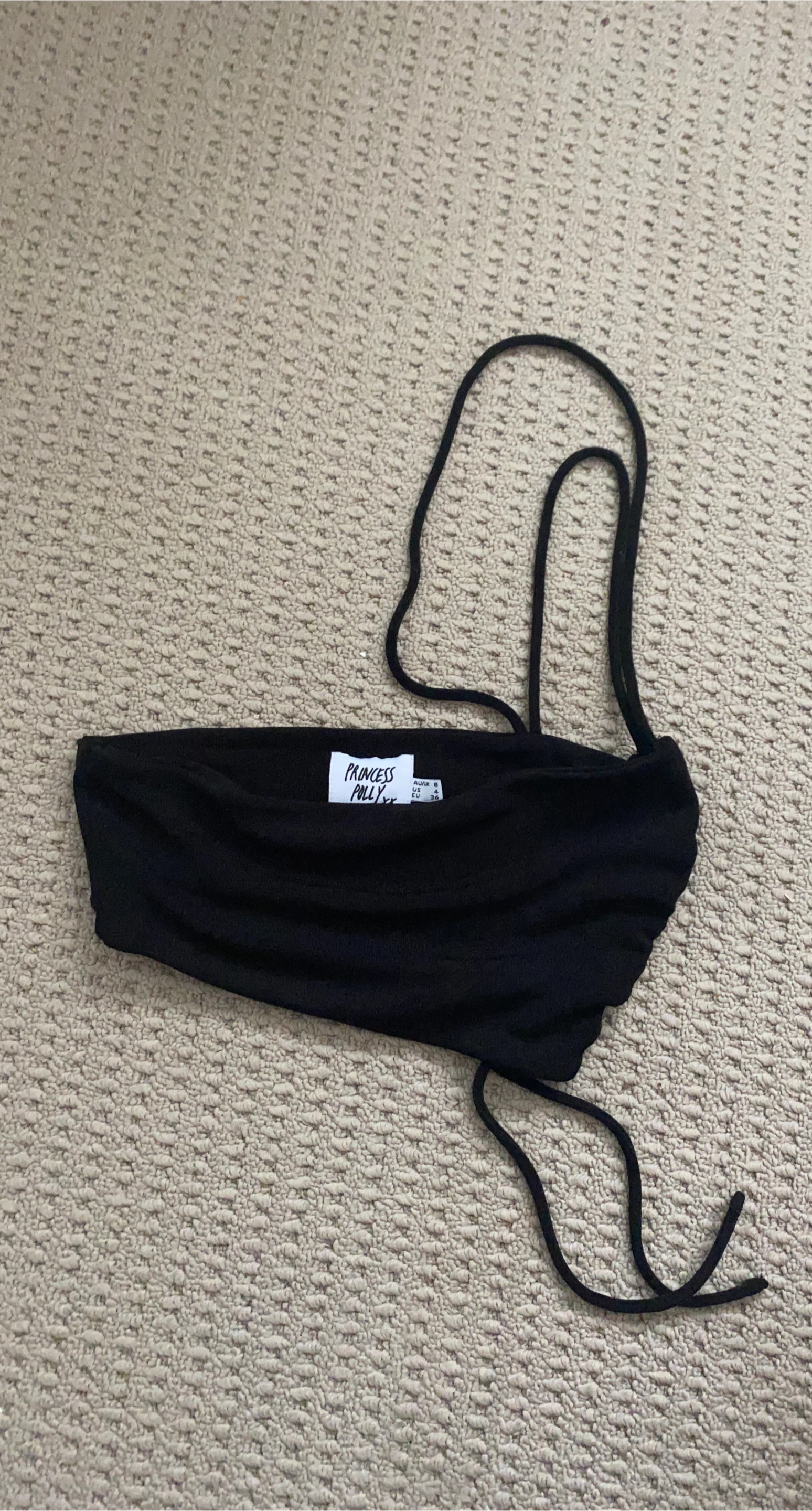 Princess Polly Black Tube Top - Size US 4
