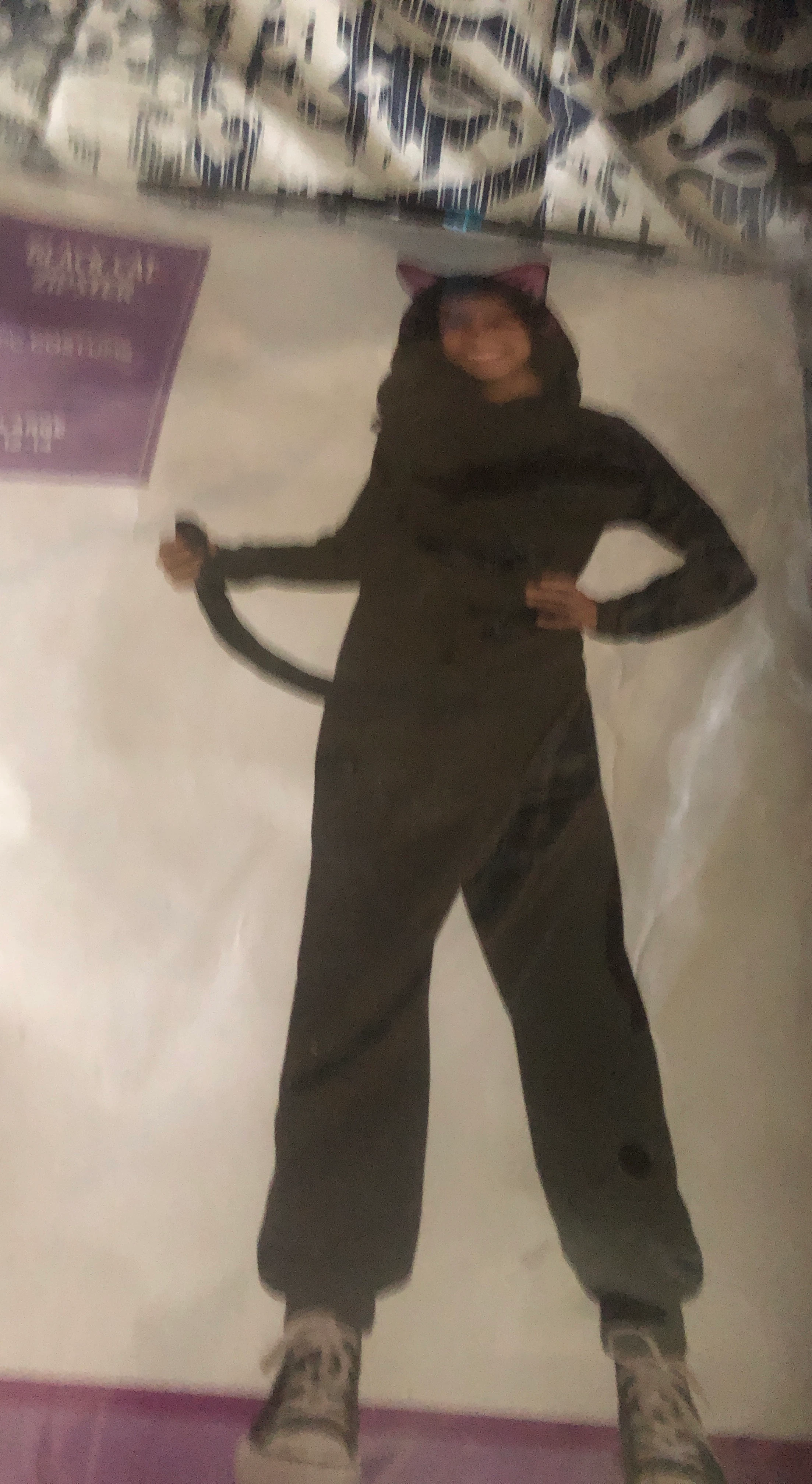 Black Cat Zipper Costume