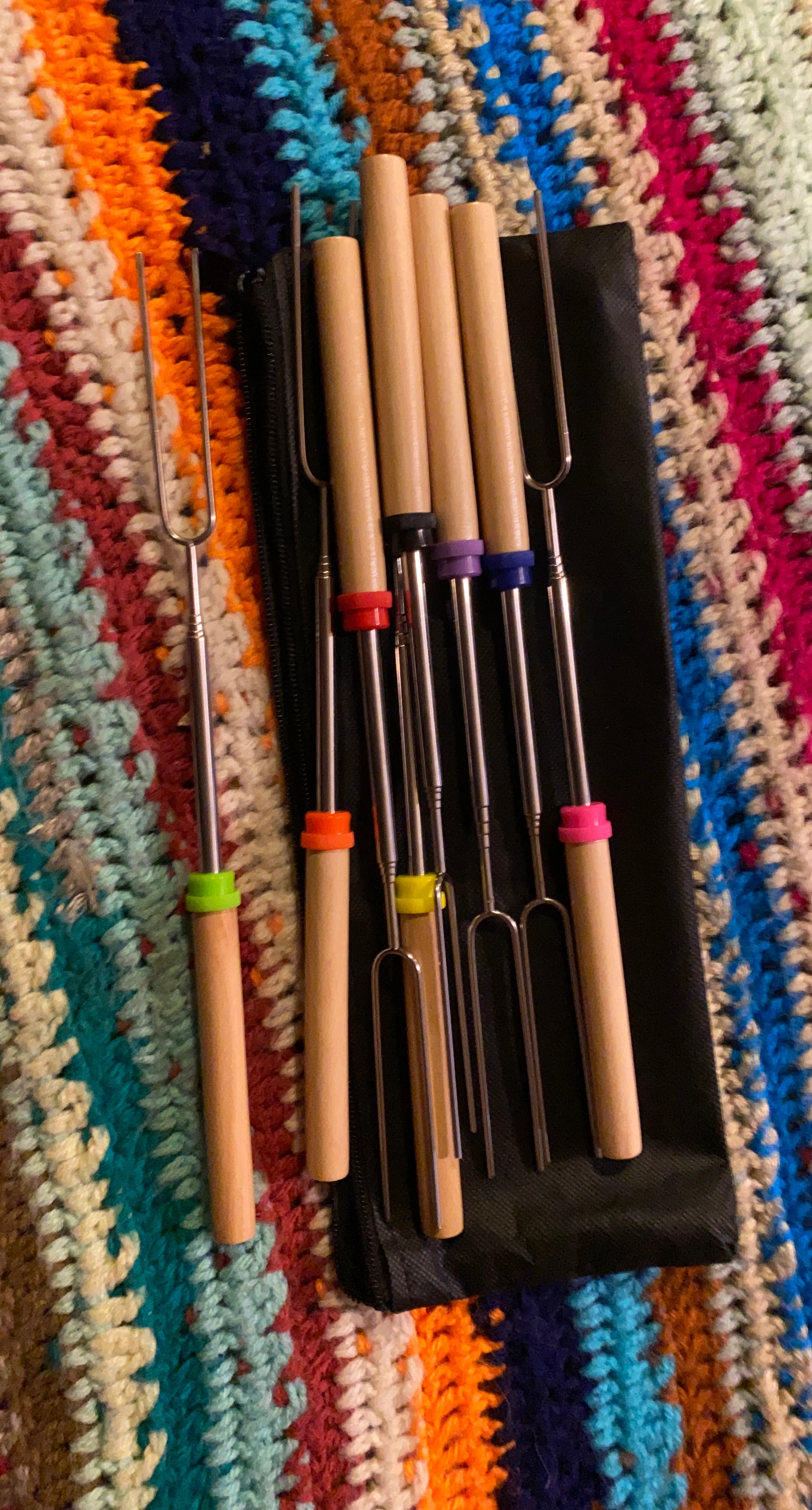 Retractable Skewers with Wooden Handles