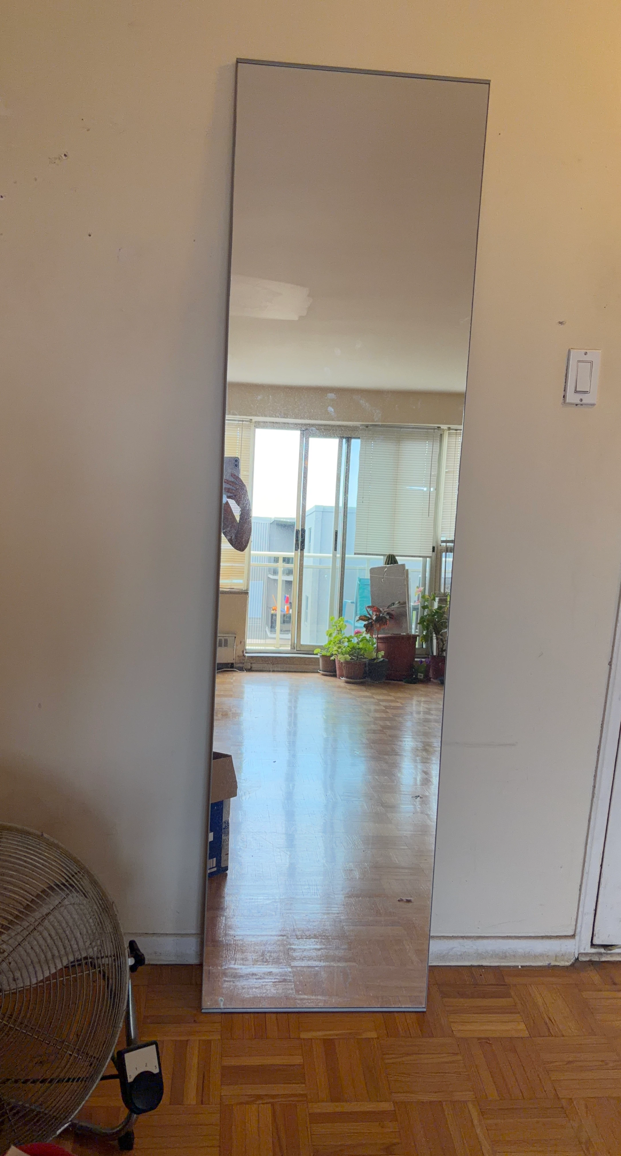 Full-length Mirror with Silver Frame