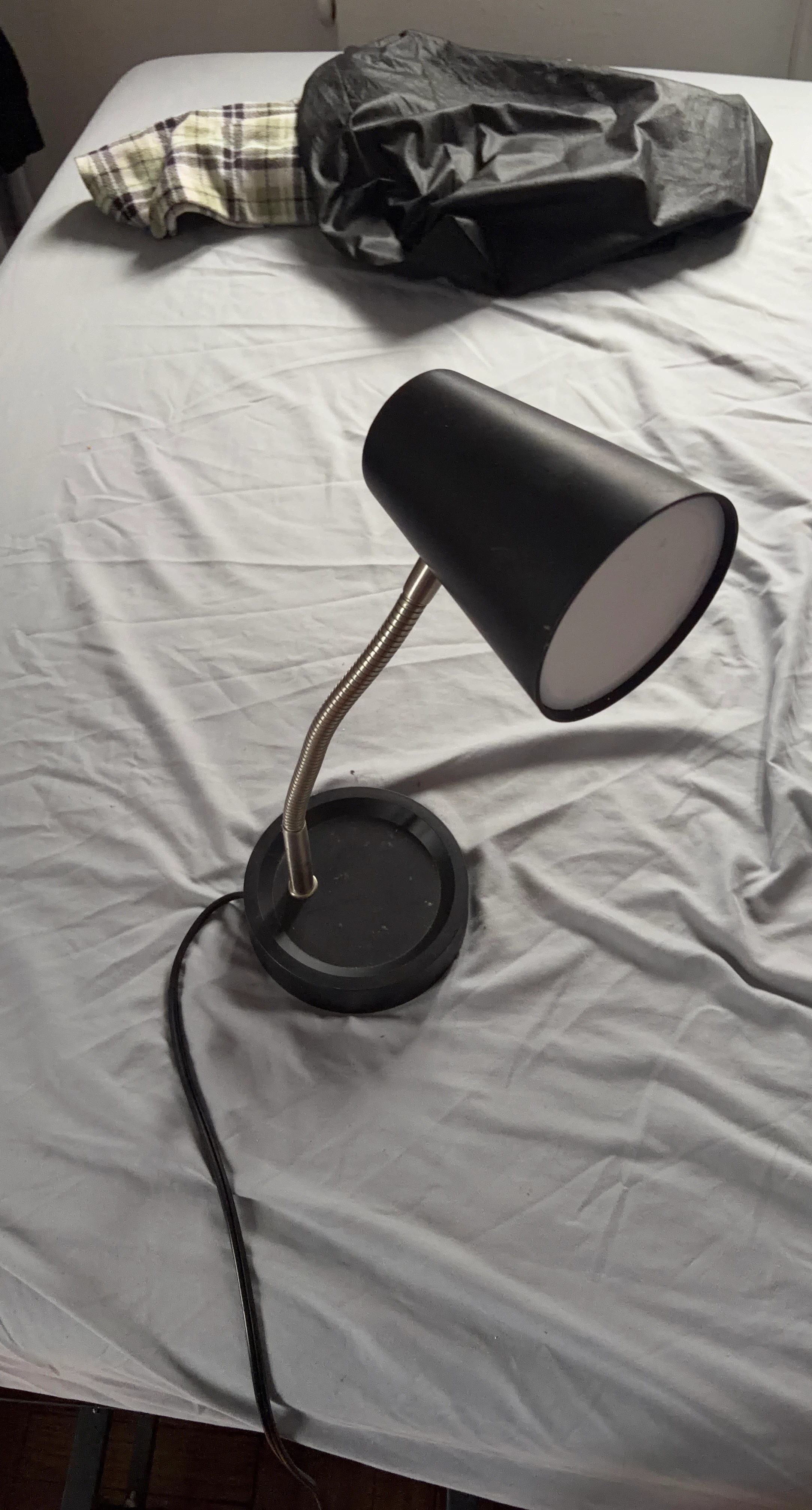 Black Adjustable Gooseneck Desk Lamp