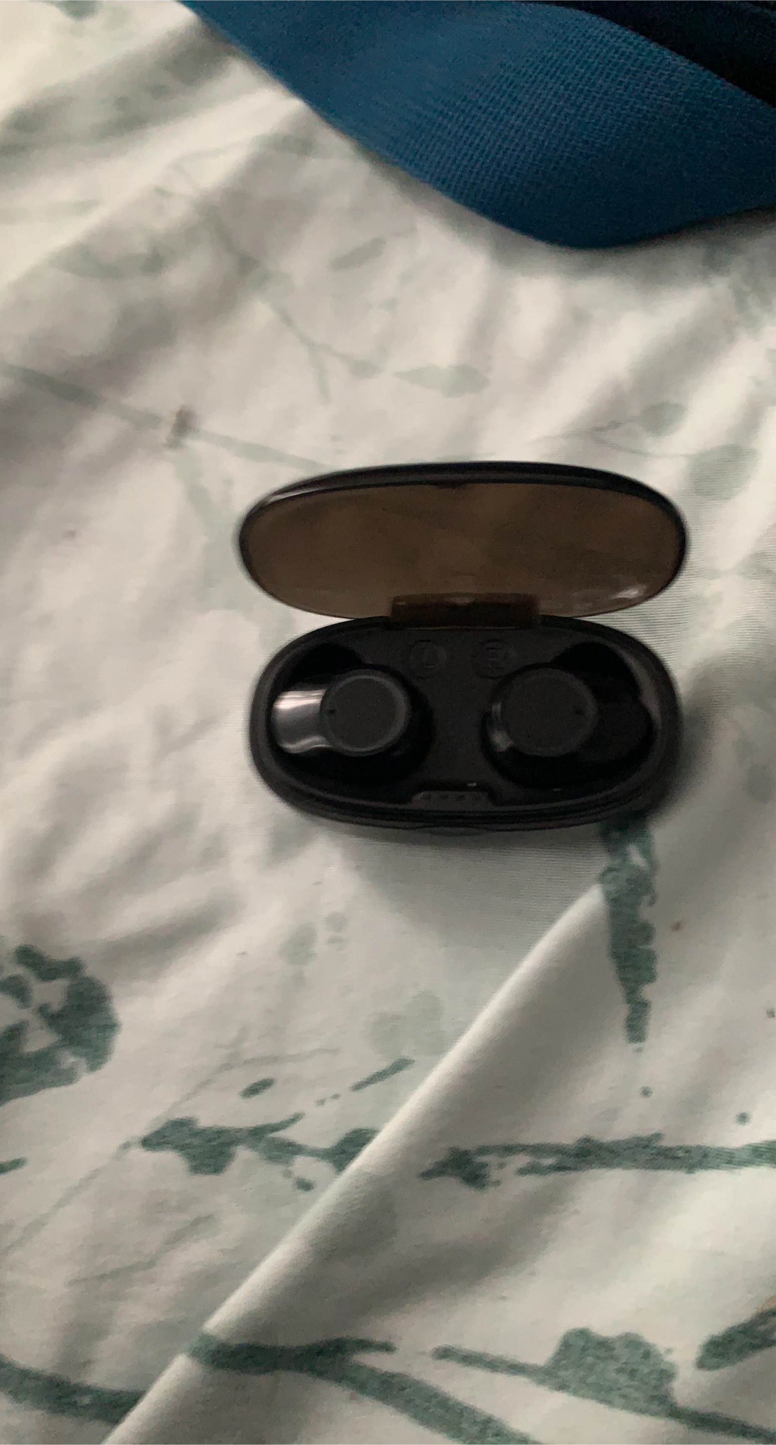 Black Wireless Earbuds with Charging Case