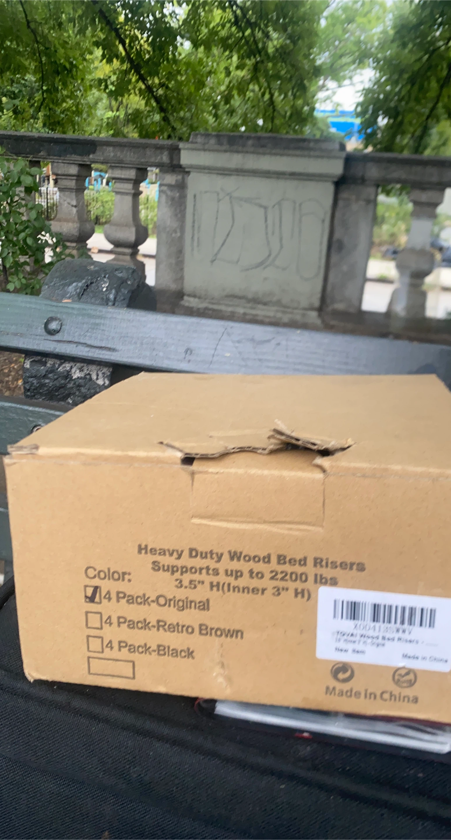 Heavy Duty Wood Bed Risers - 3.5" H (Original Color)