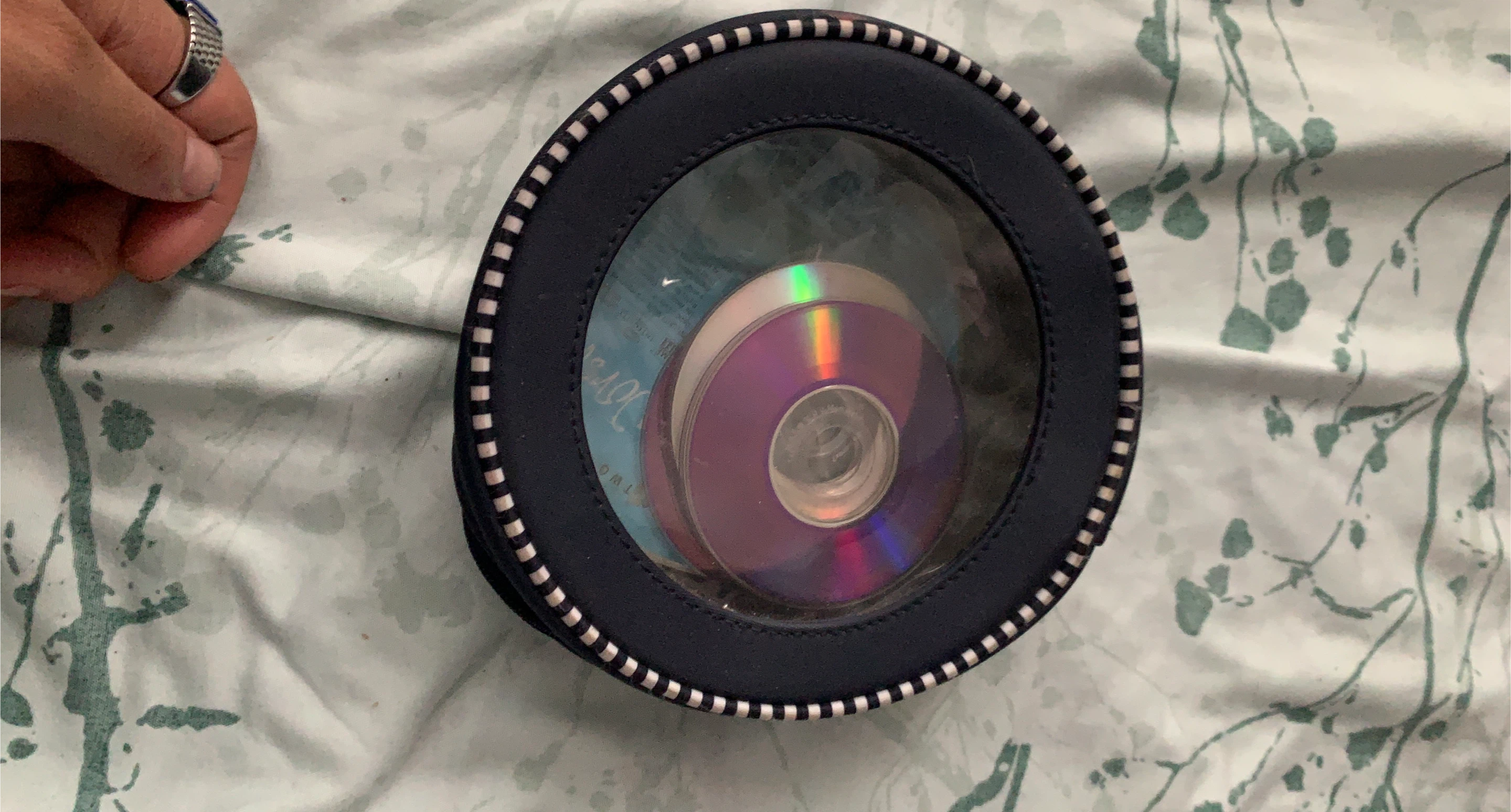 Dark Blue CD Storage Case with Clear Window