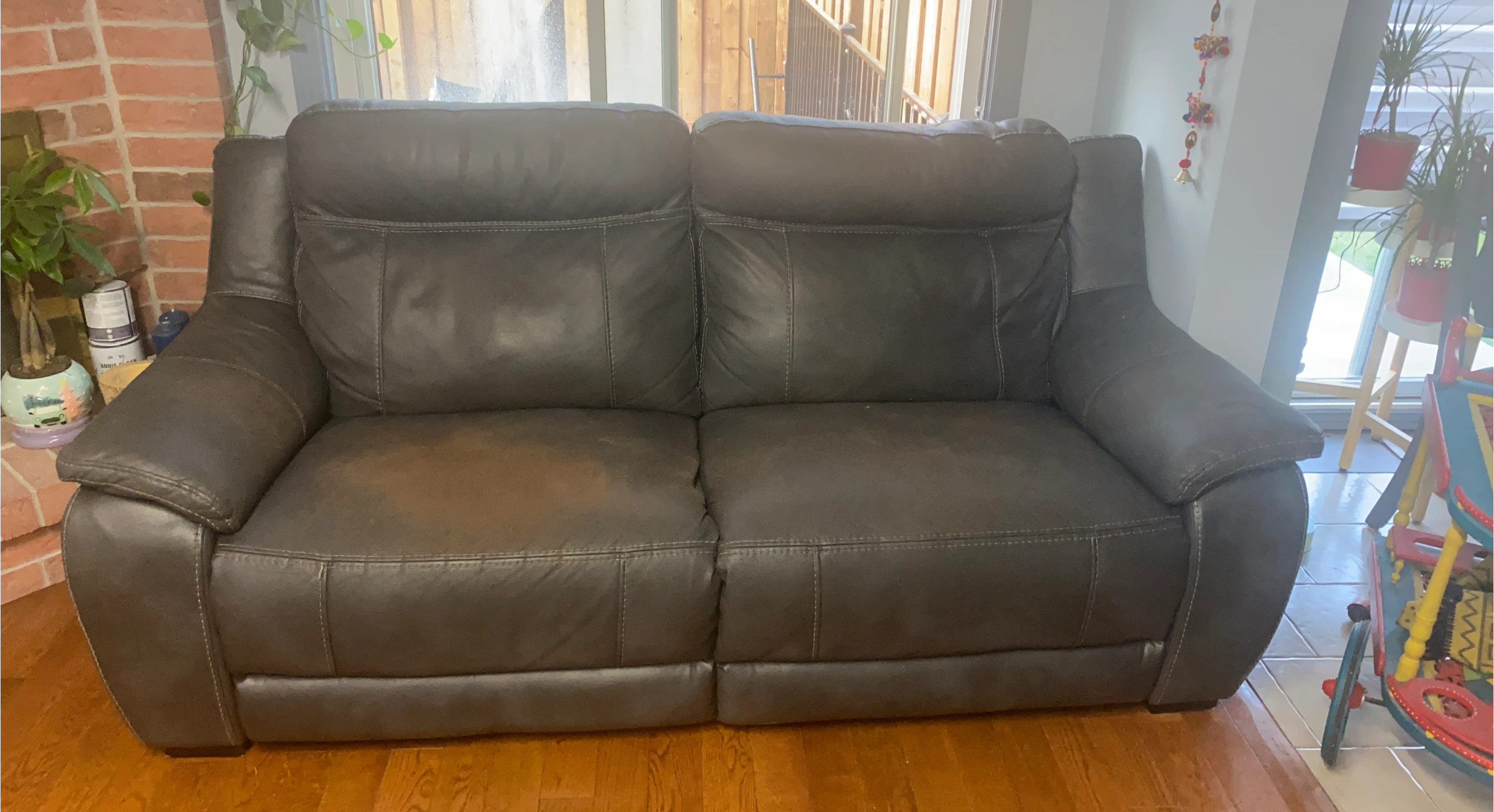 Brown Leather Sofa