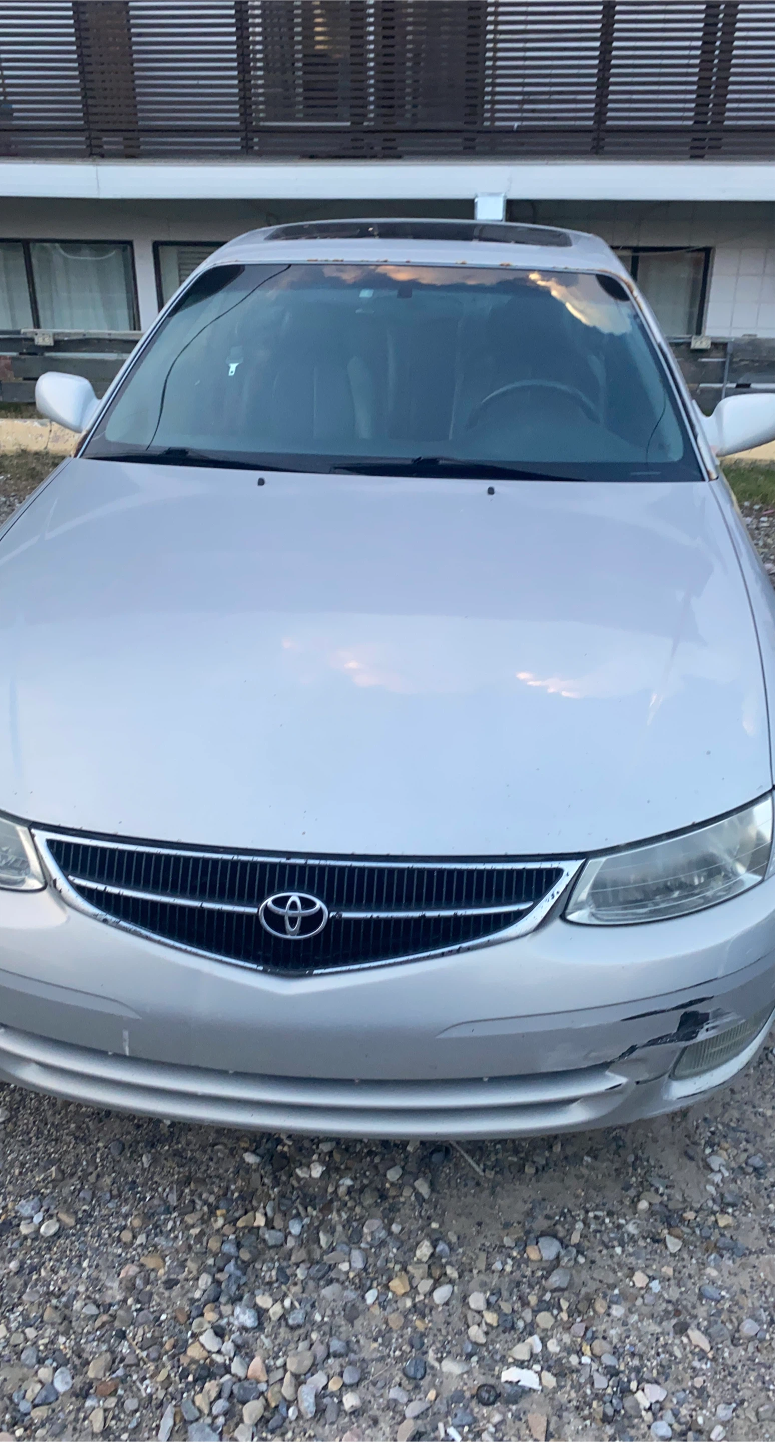 Silver Toyota Solara Coupe