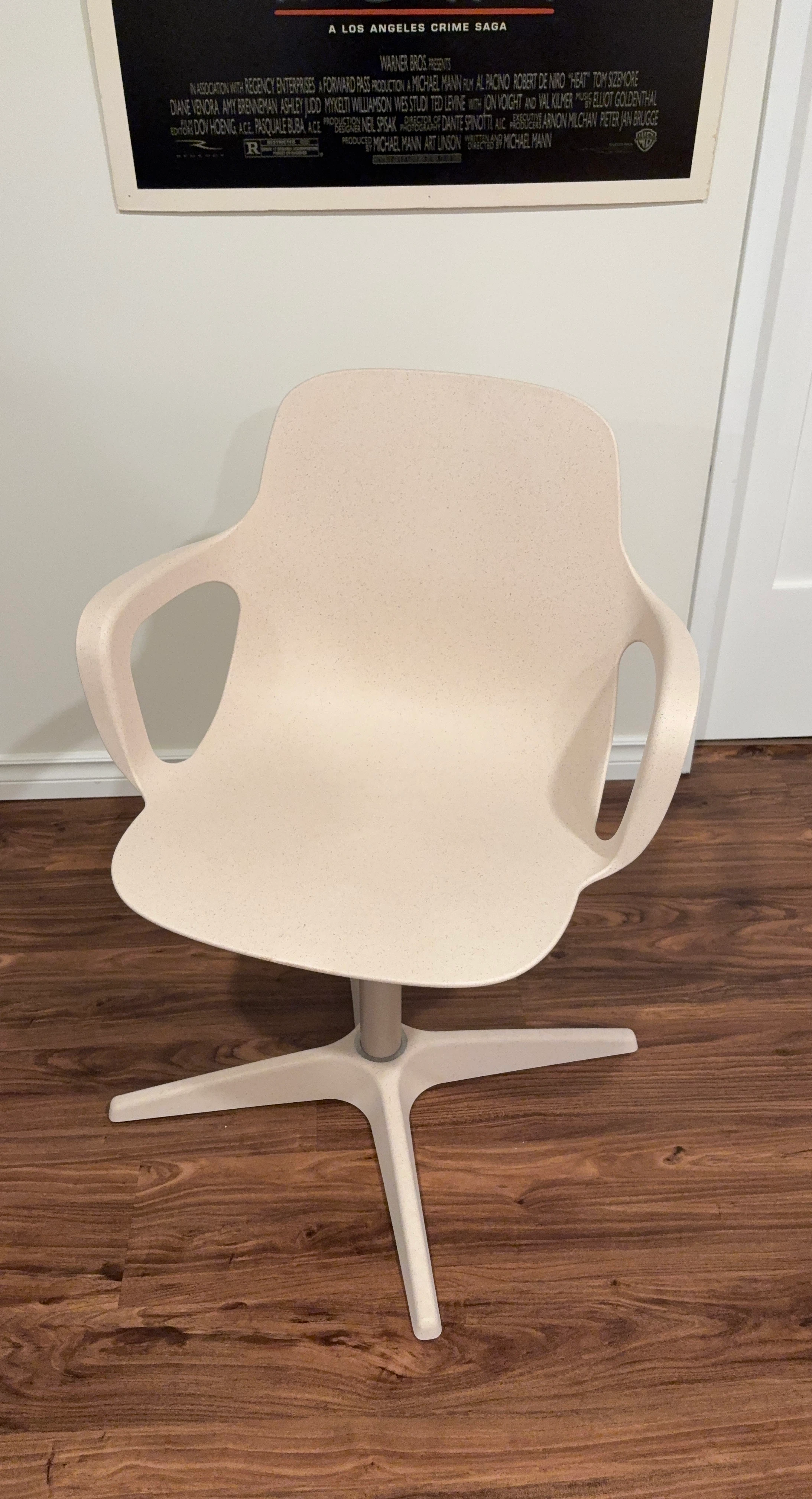 Cream Swirl Swivel Chair