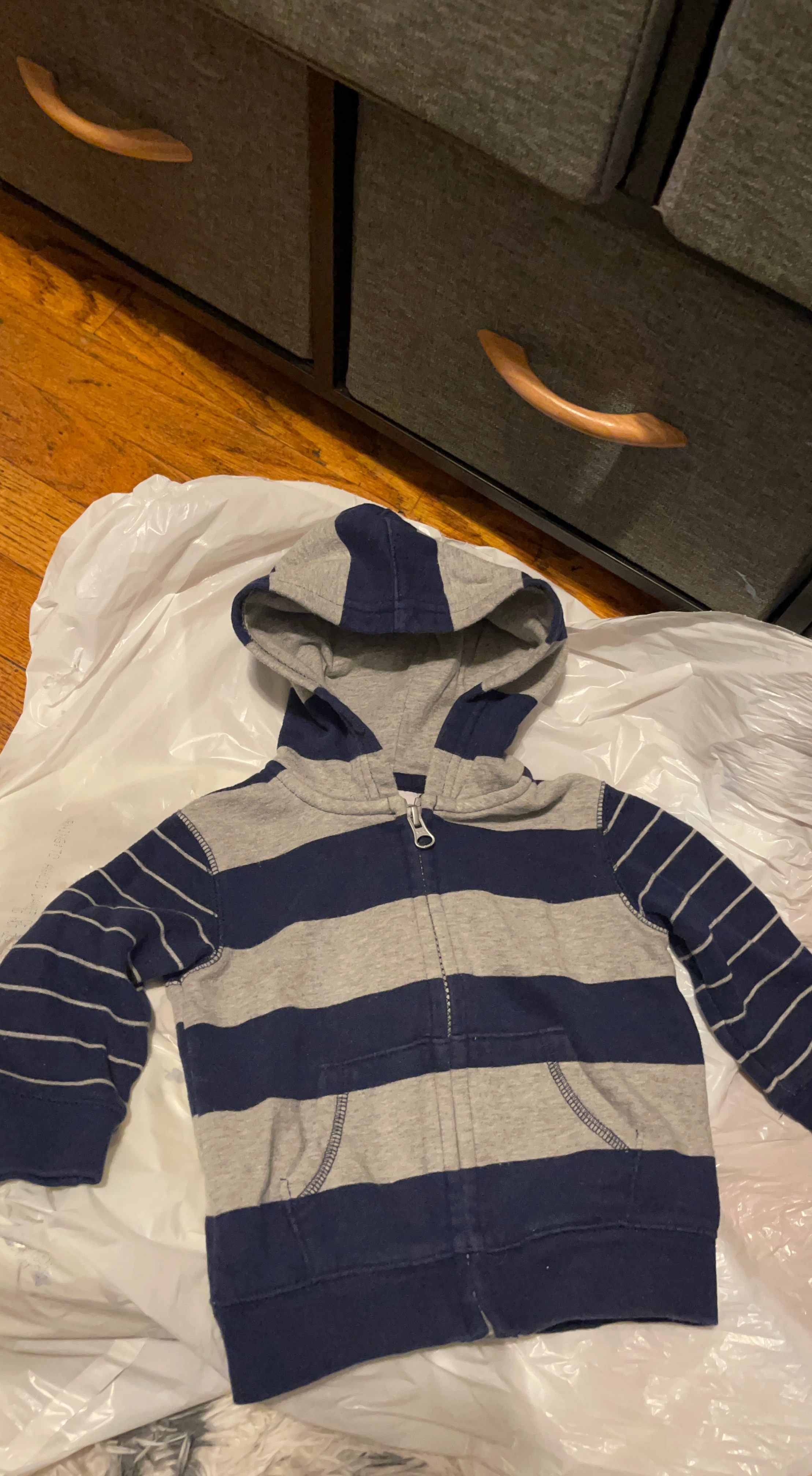 Boys' Striped Zip-Up Hoodie