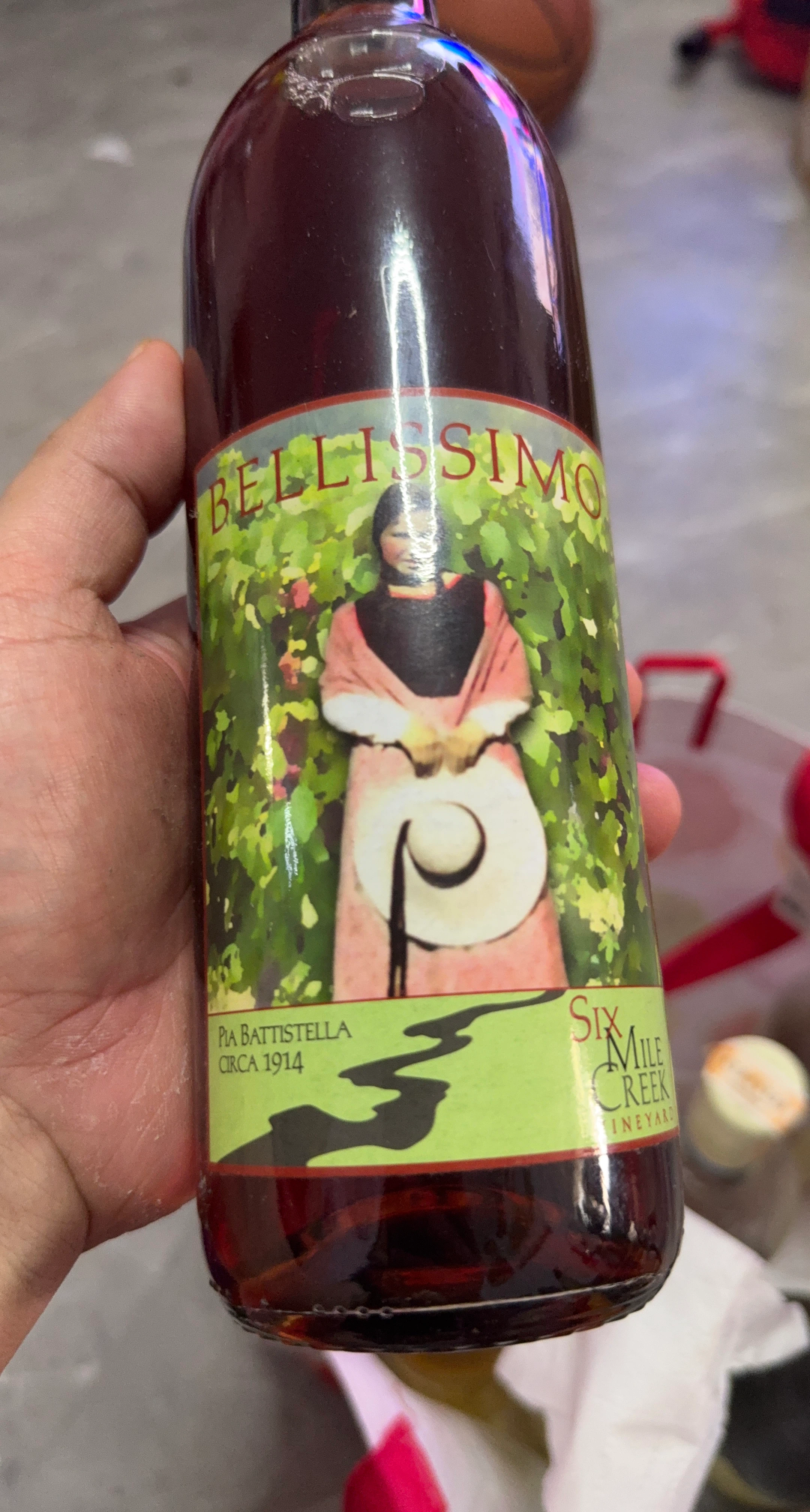 Bellissimo Wine by Six Mile Creek Vineyard