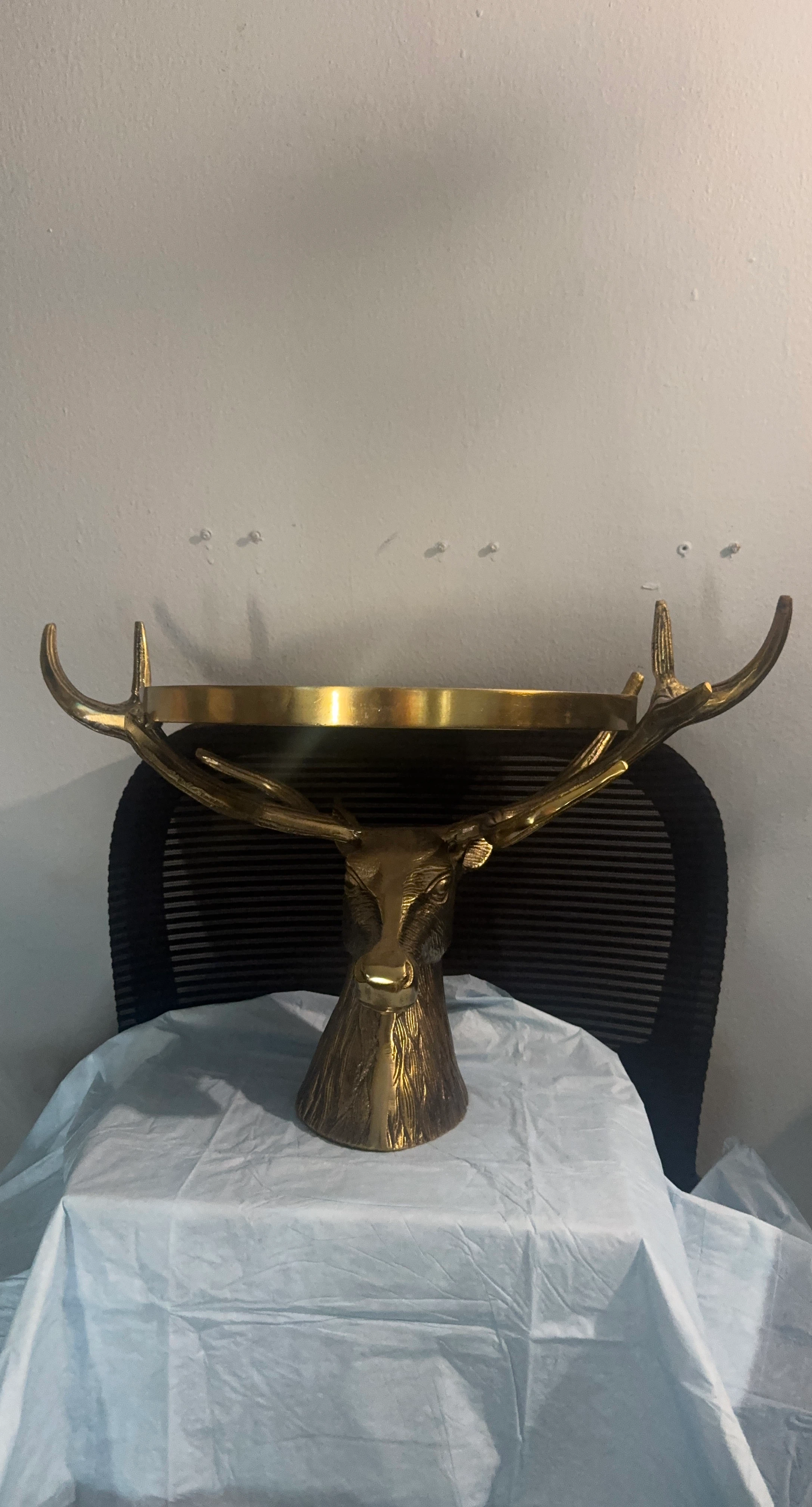 Gold Deer Head Decorative Tray