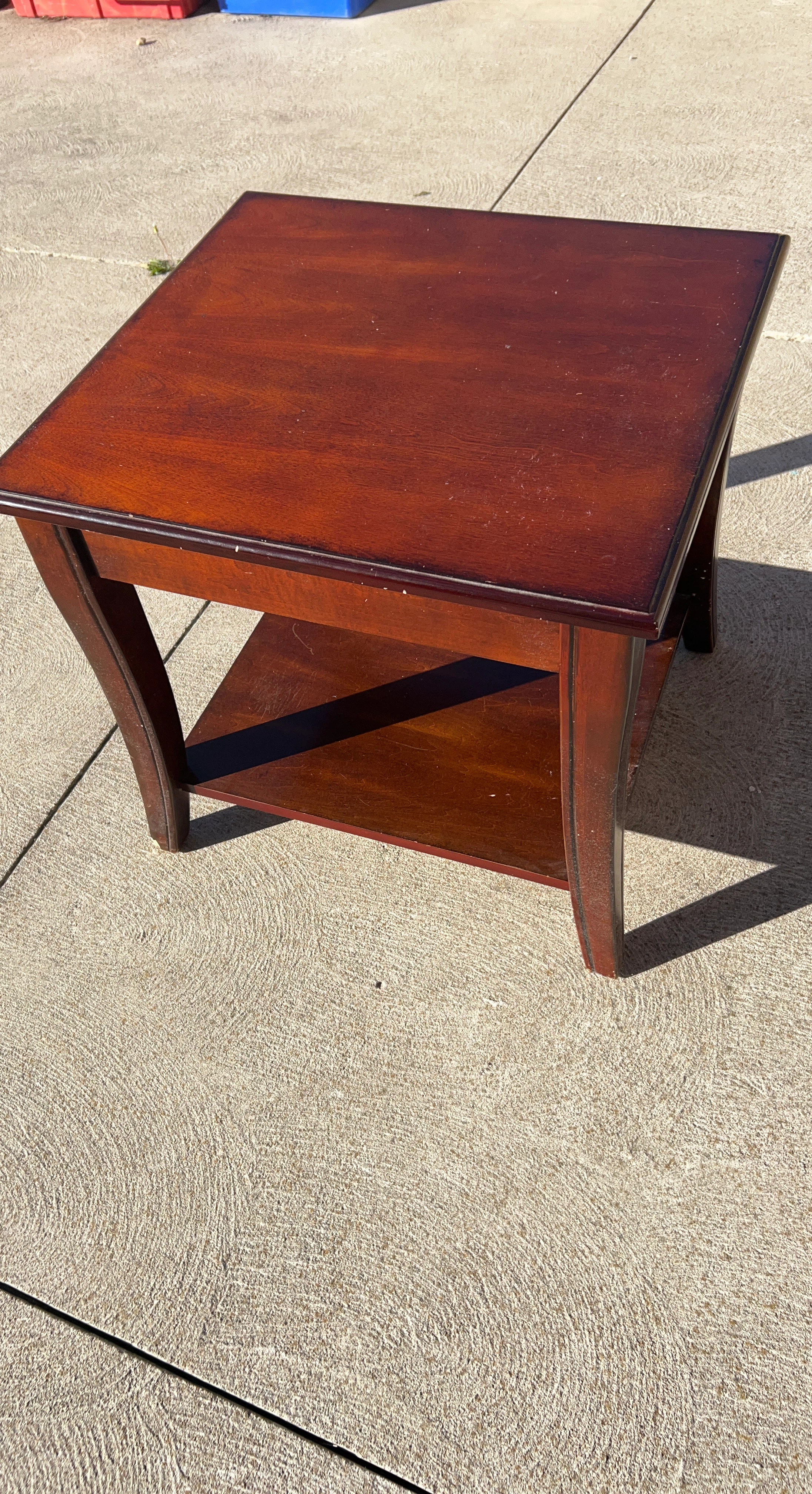 Wooden End Table with Shelf