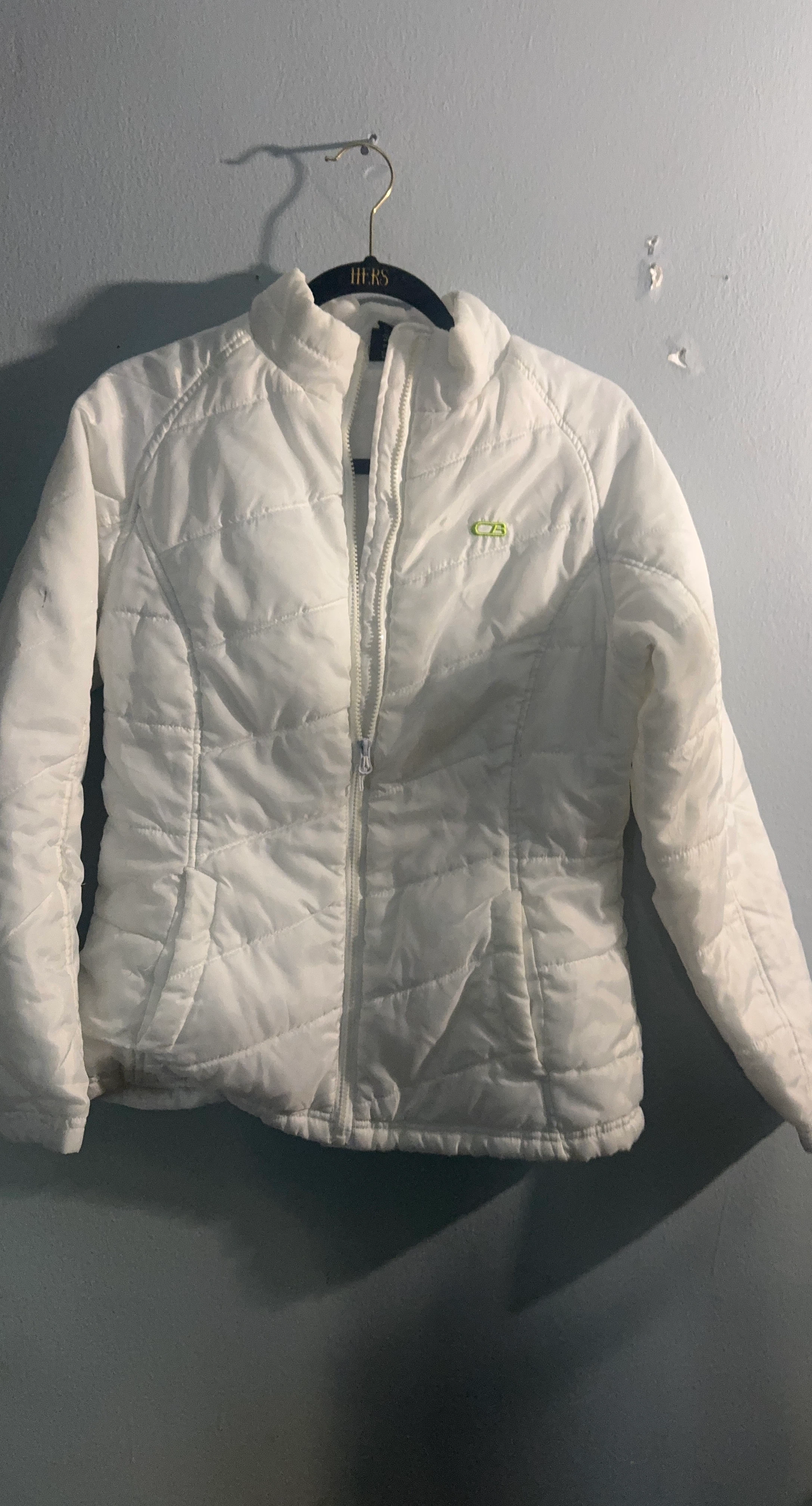 White Quilted Puffer Jacket