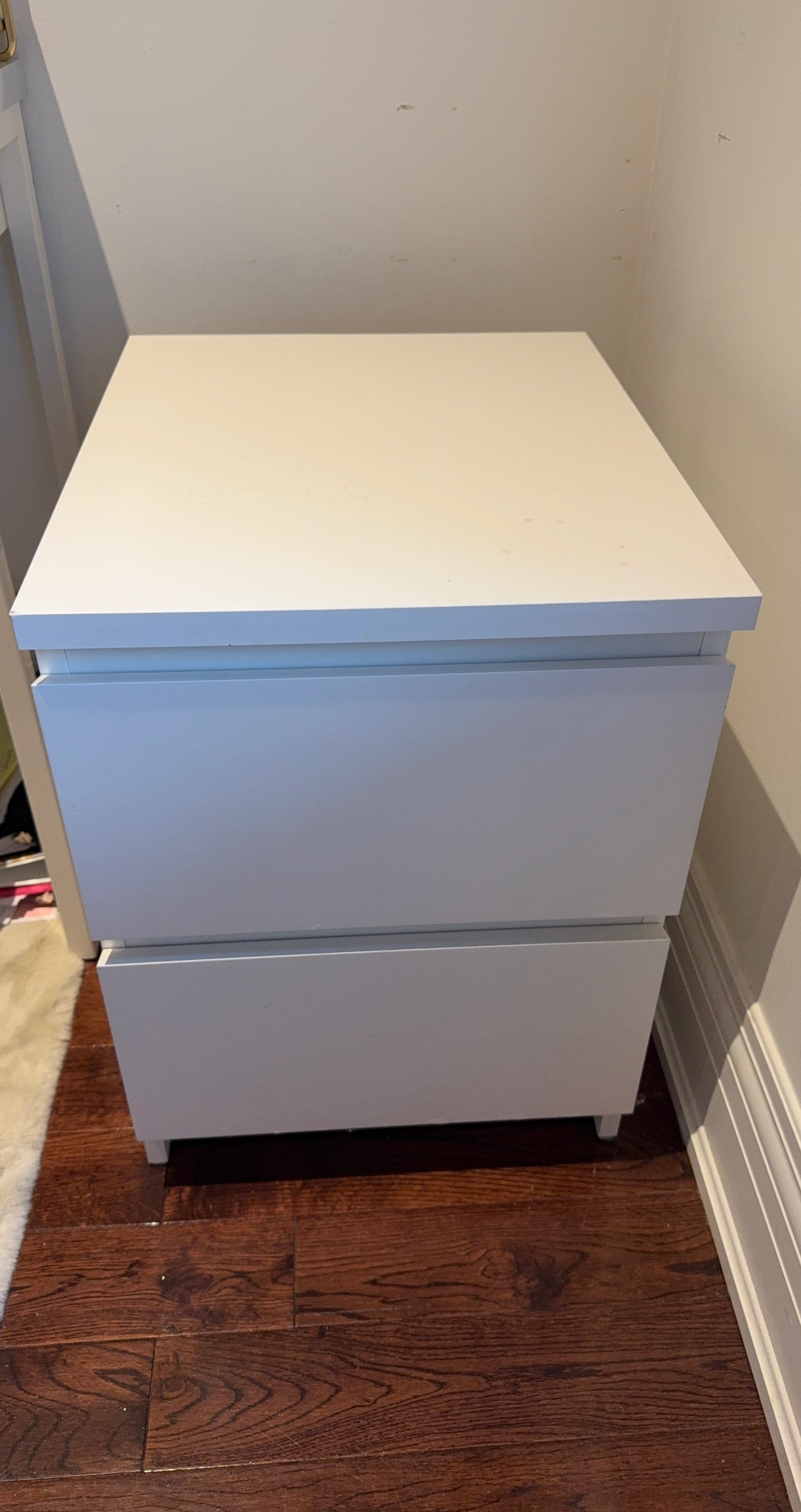 IKEA White 2-Drawer Nightstand