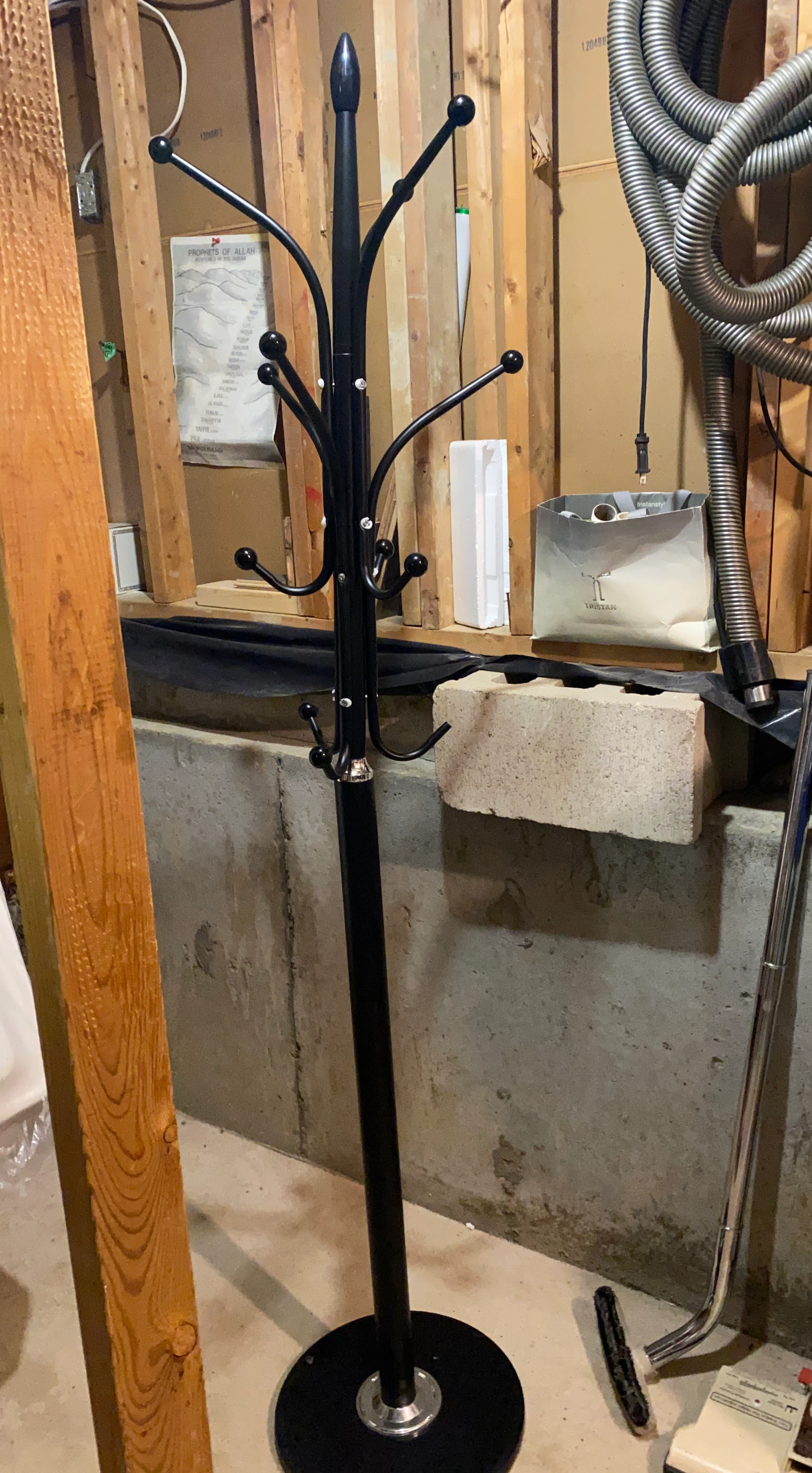 Black Metal Coat Rack
