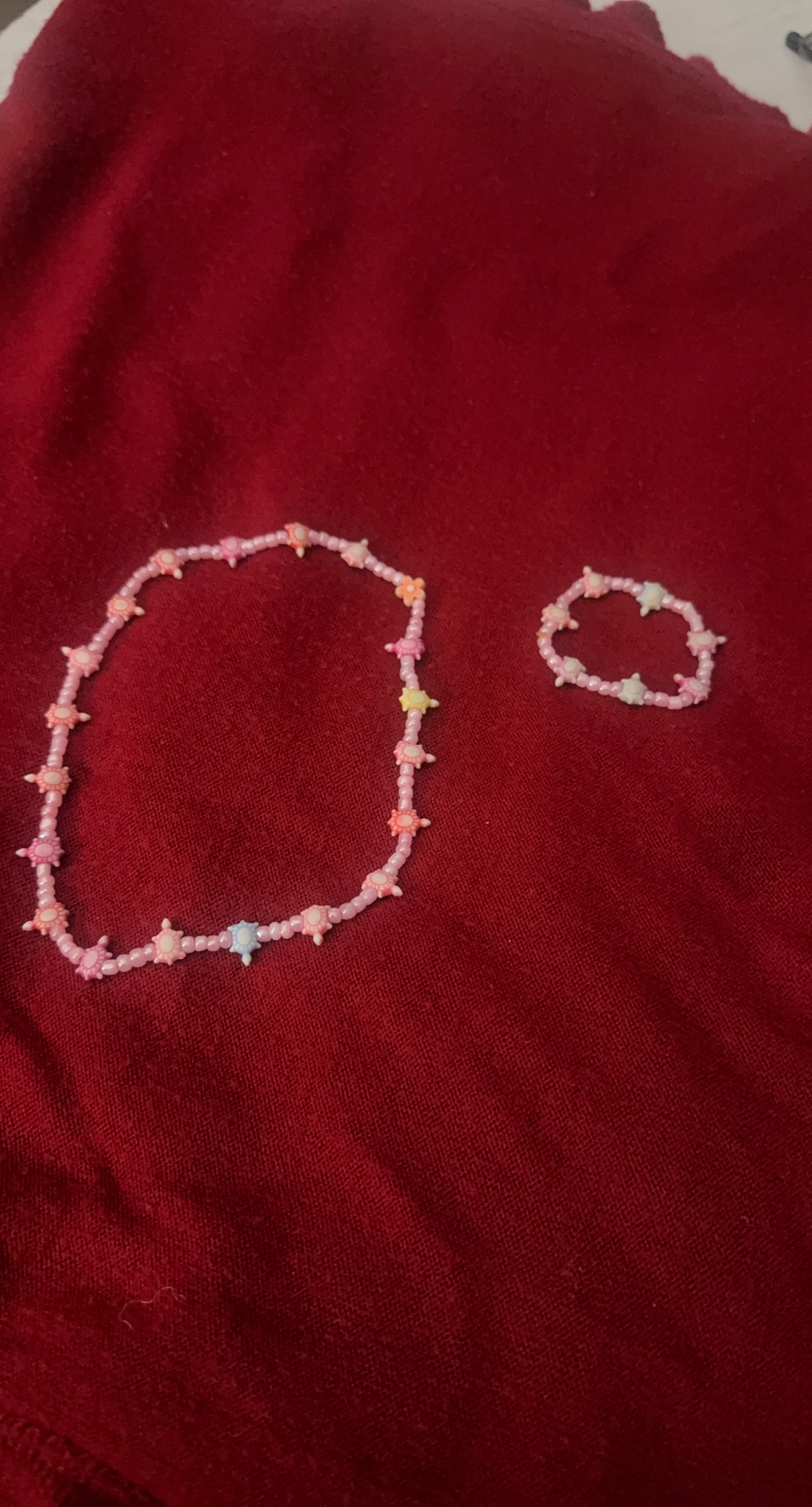Beaded Necklace and Bracelet Set