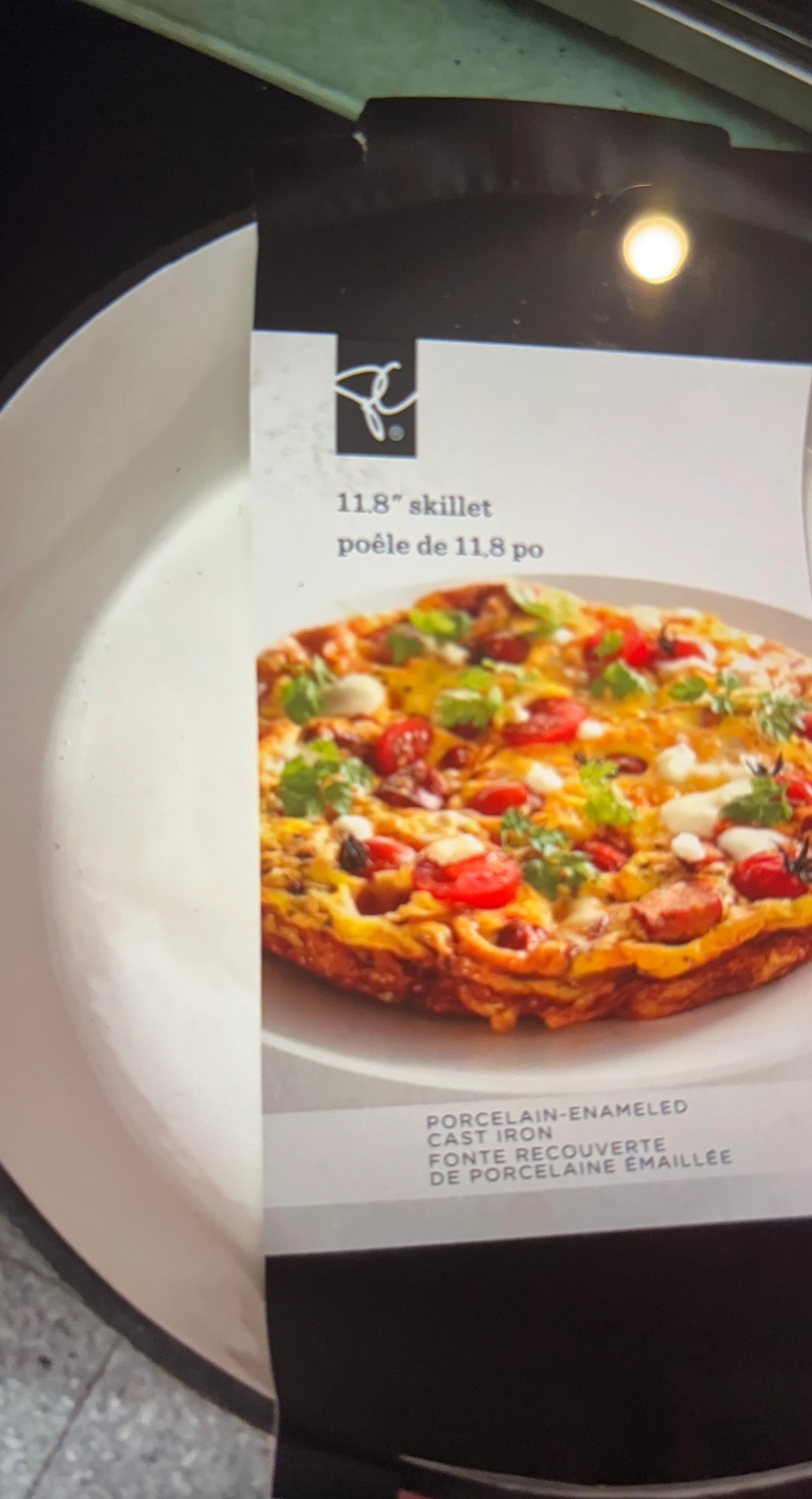 11.8" Porcelain-Enameled Cast Iron Skillet
