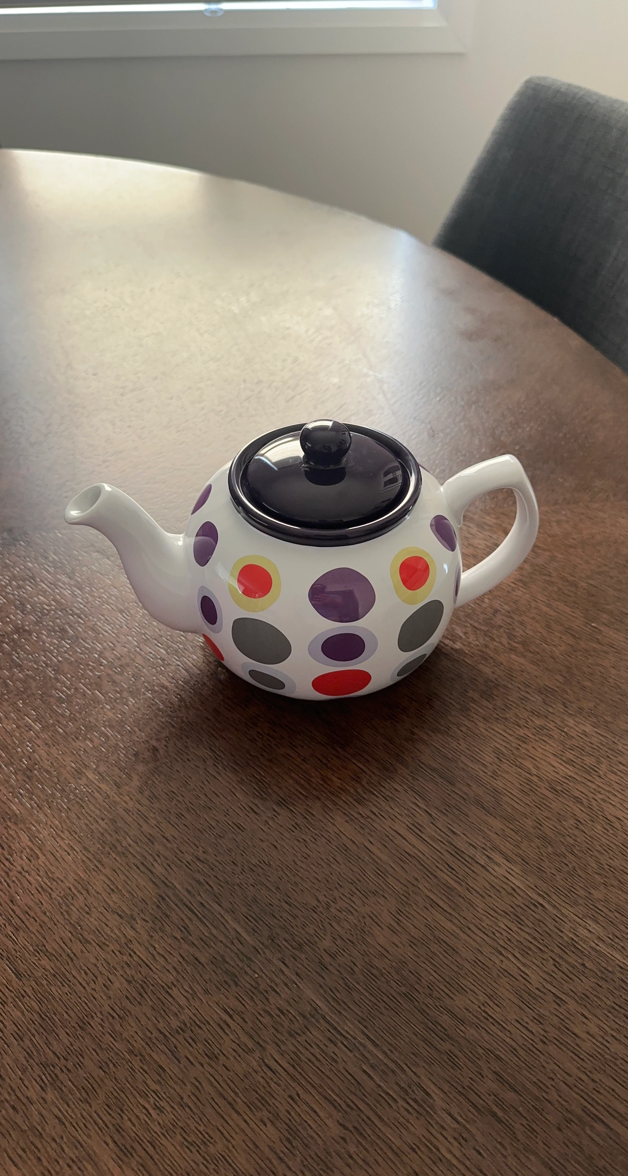 Polka Dot Ceramic Teapot