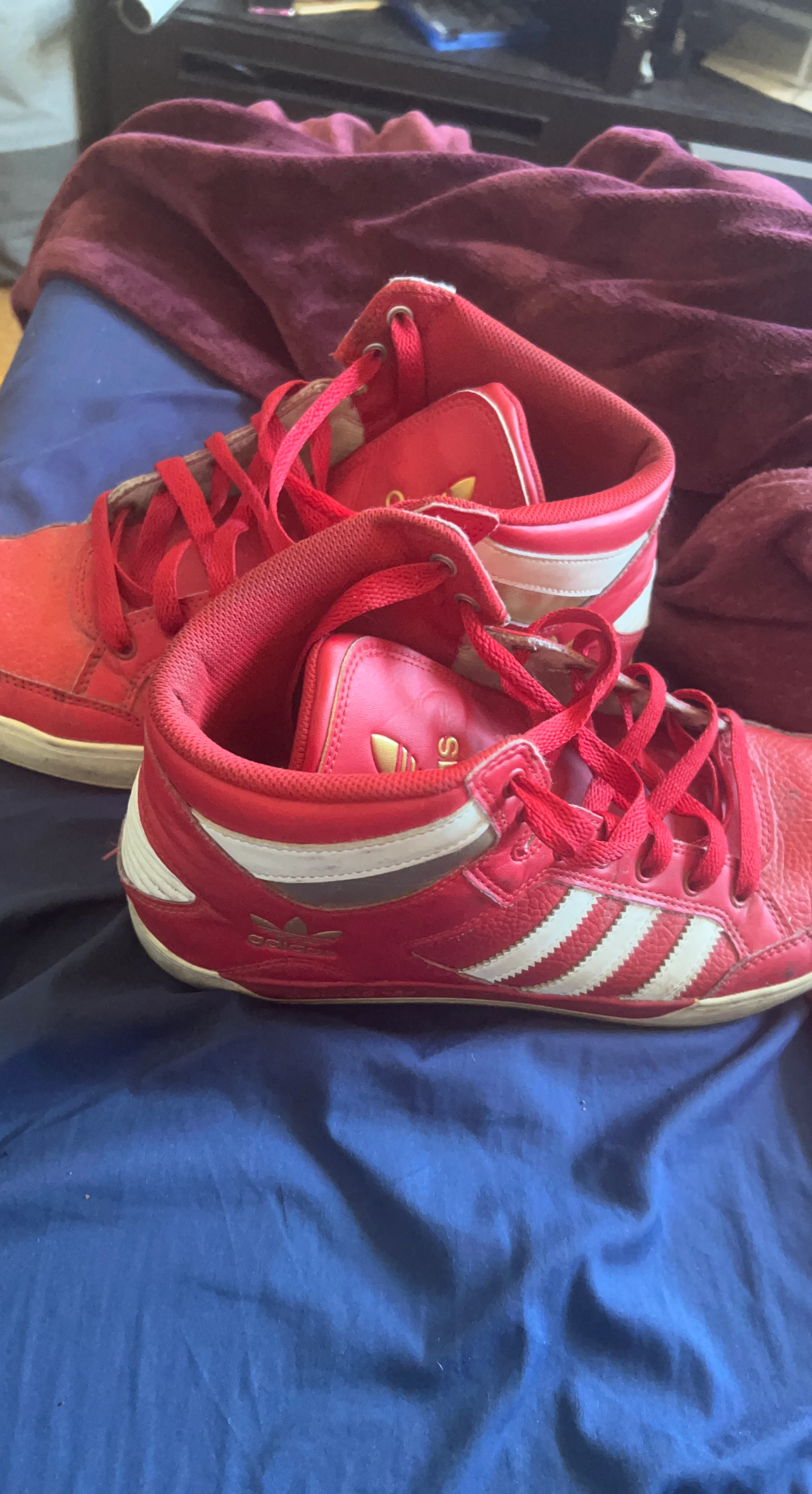 Adidas Red High-Top Sneakers