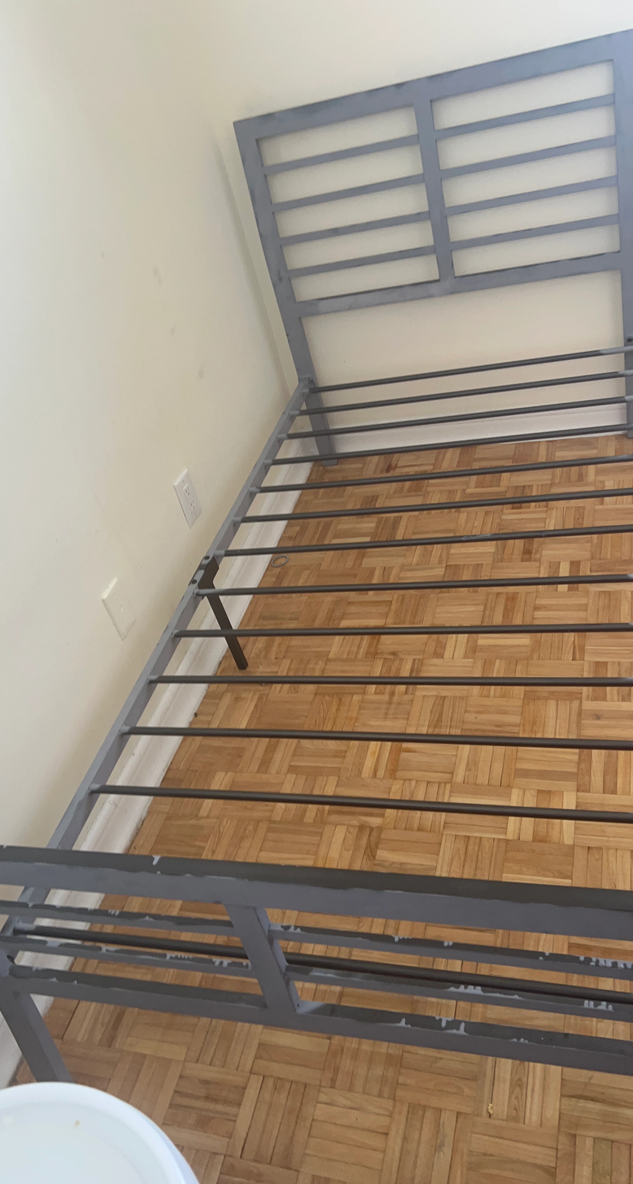 Grey Metal Bed Frame