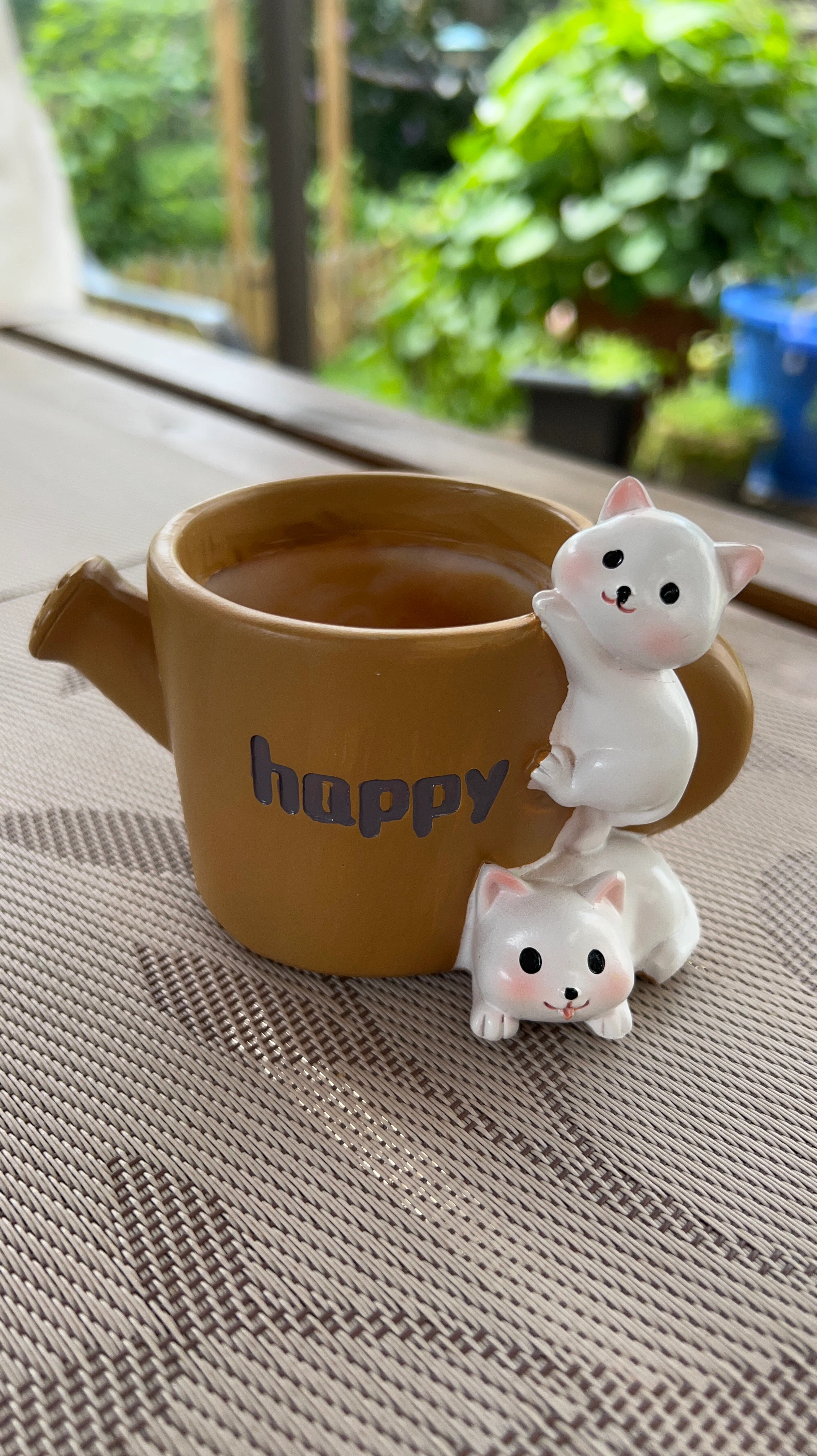Cute Cat Watering Can Planter Pot