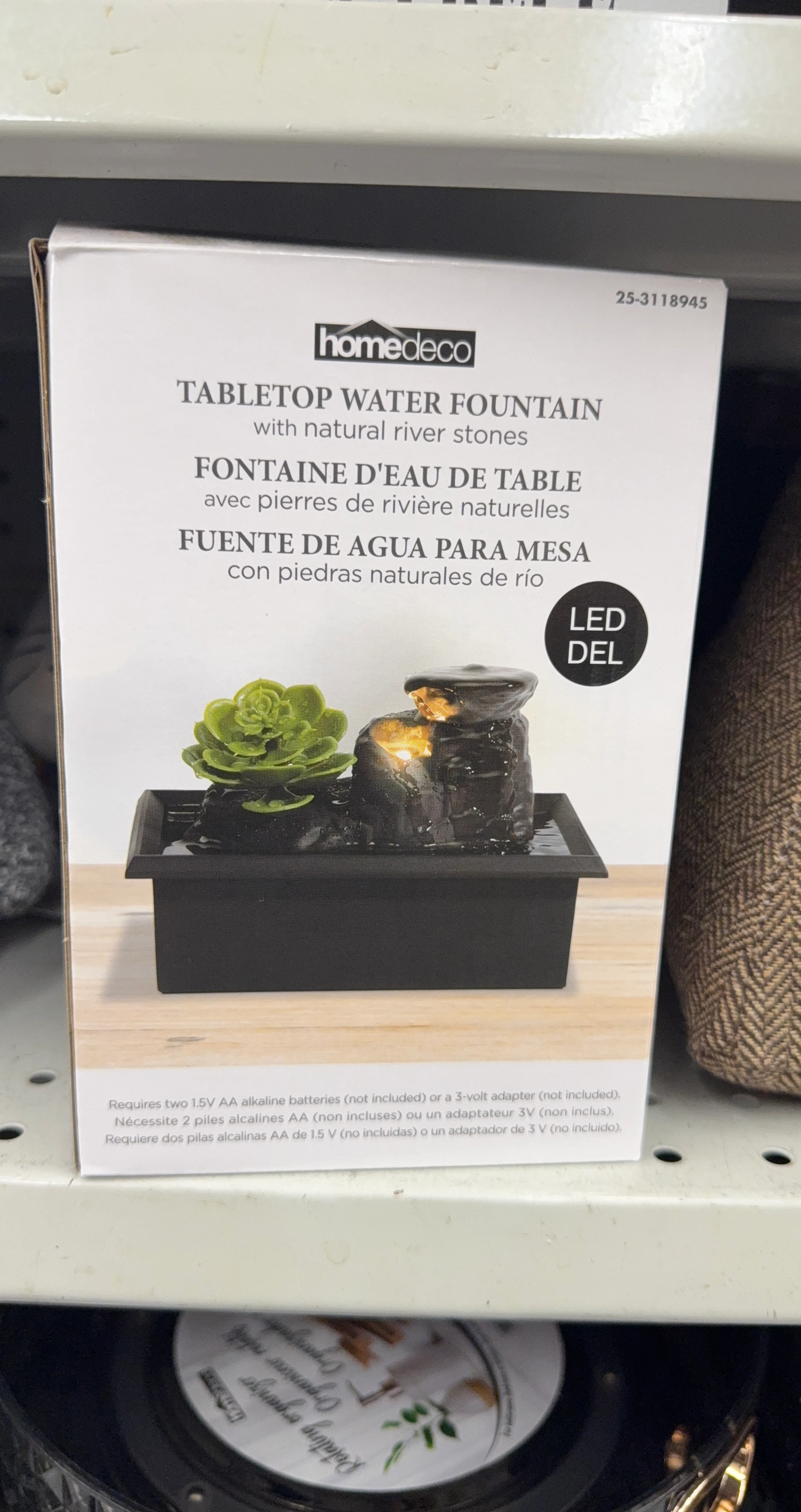 homedeco Tabletop Water Fountain with River Stones