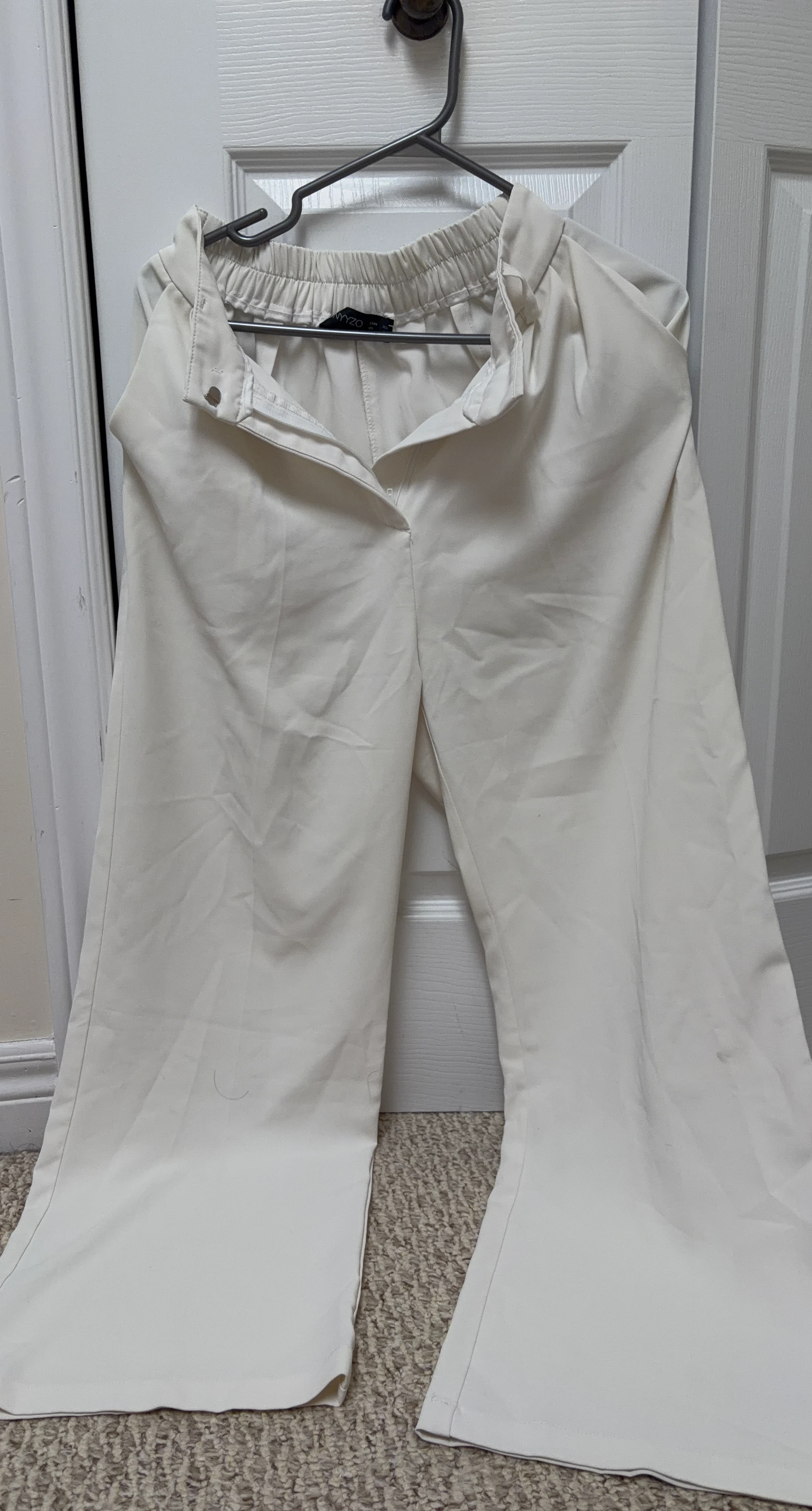 Cream Wide Leg Pants