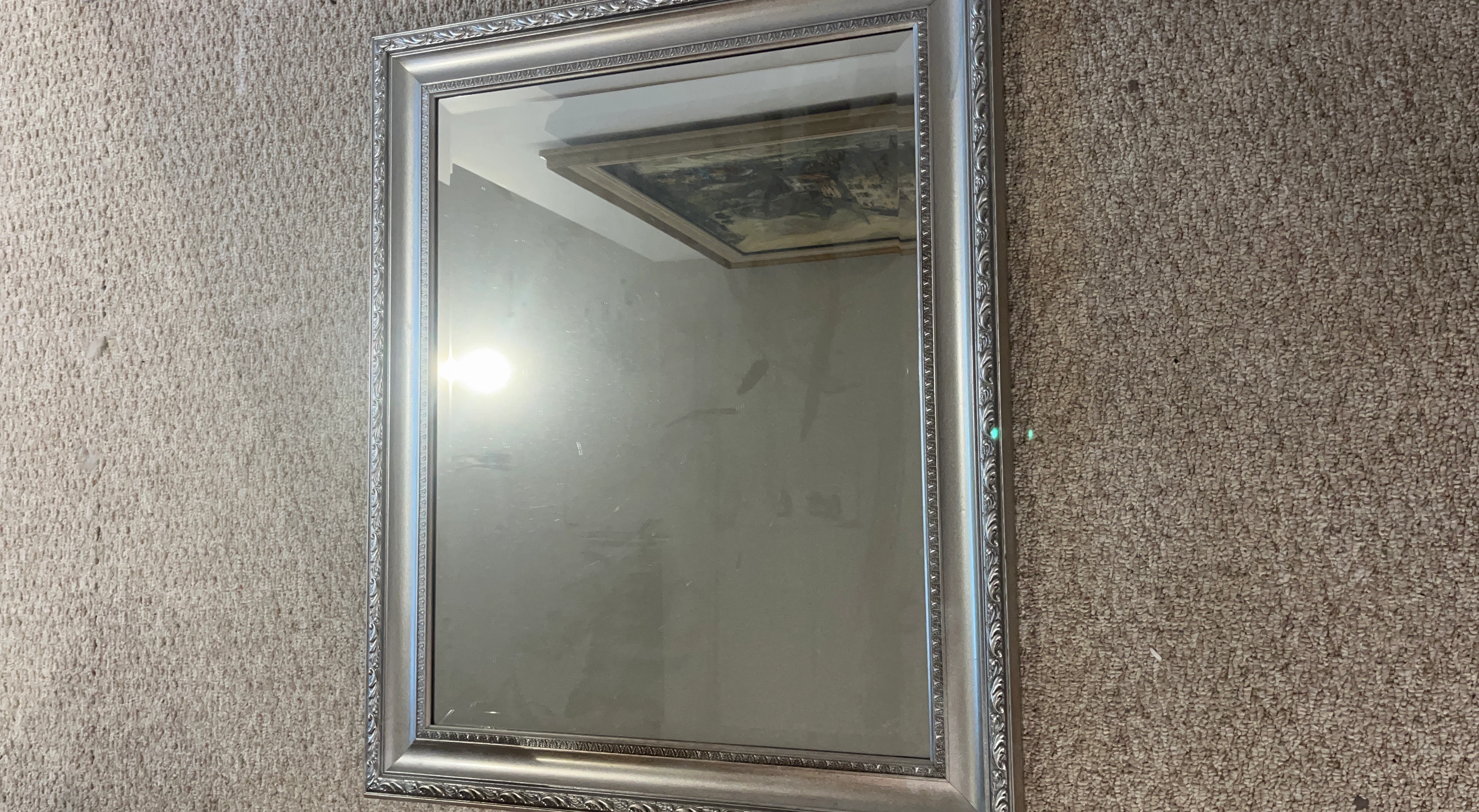 Silver Ornate Framed Mirror