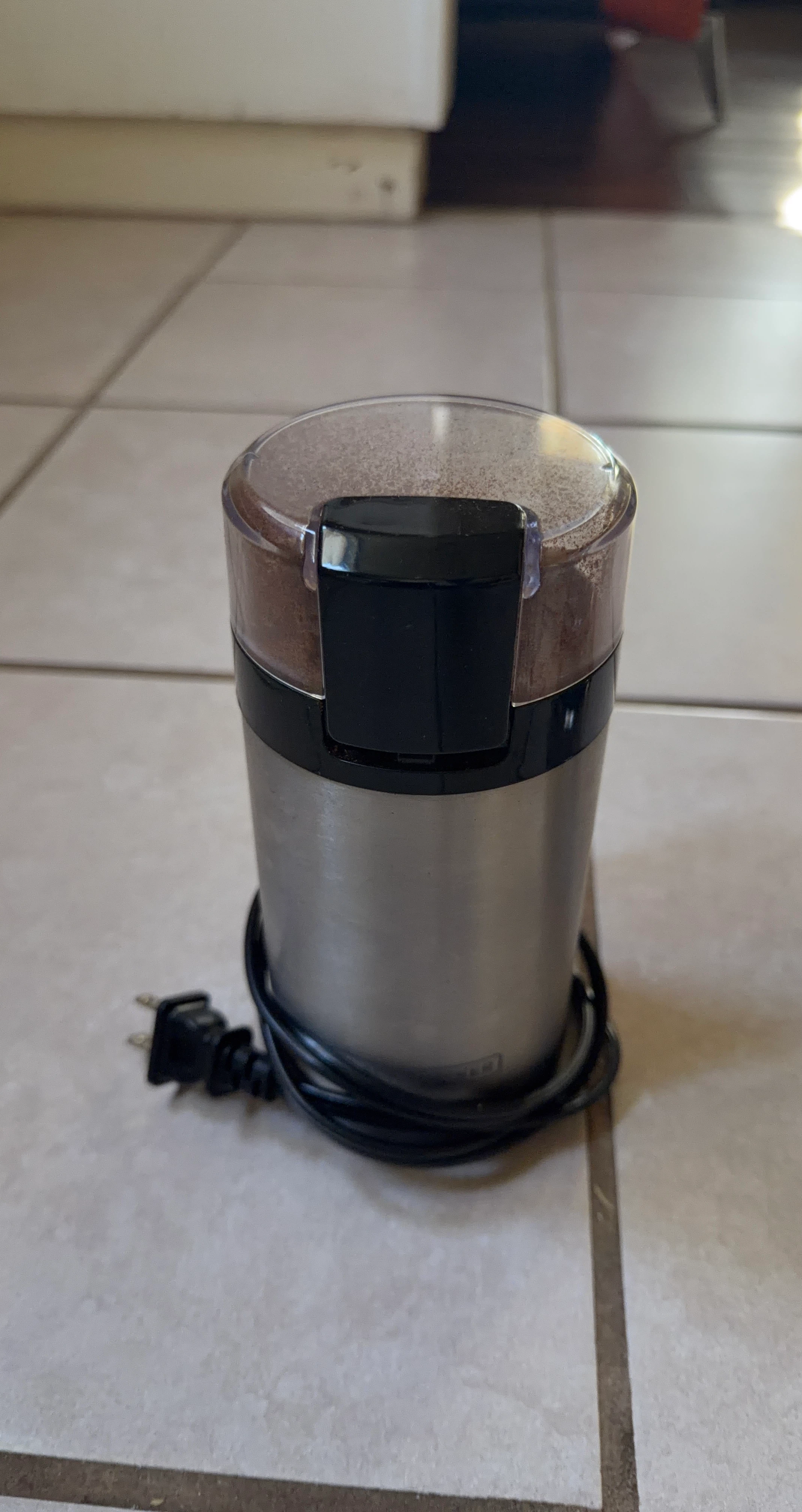 Stainless steel electric blade coffee grinder