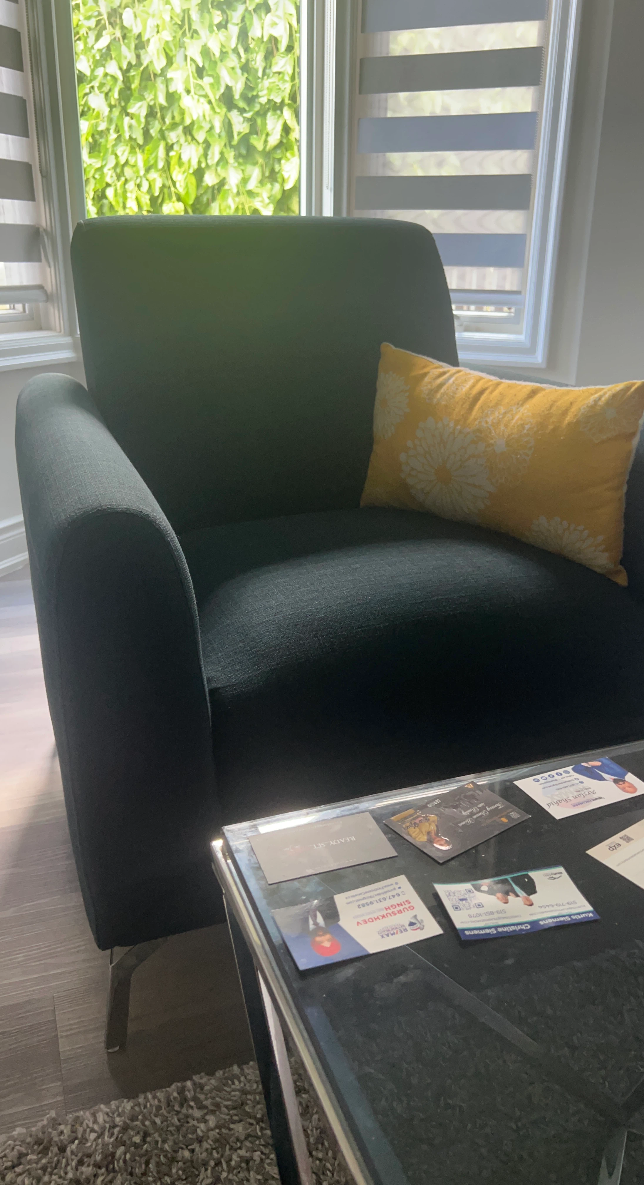 Modern Dark Grey Armchair