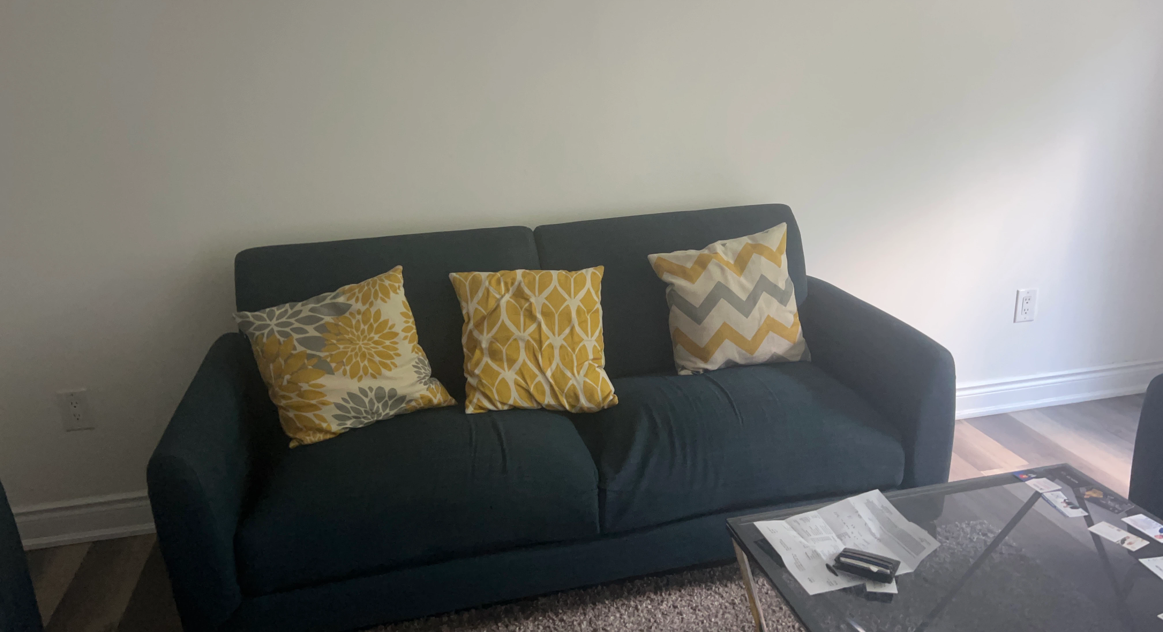 Dark blue 2 seater sofa