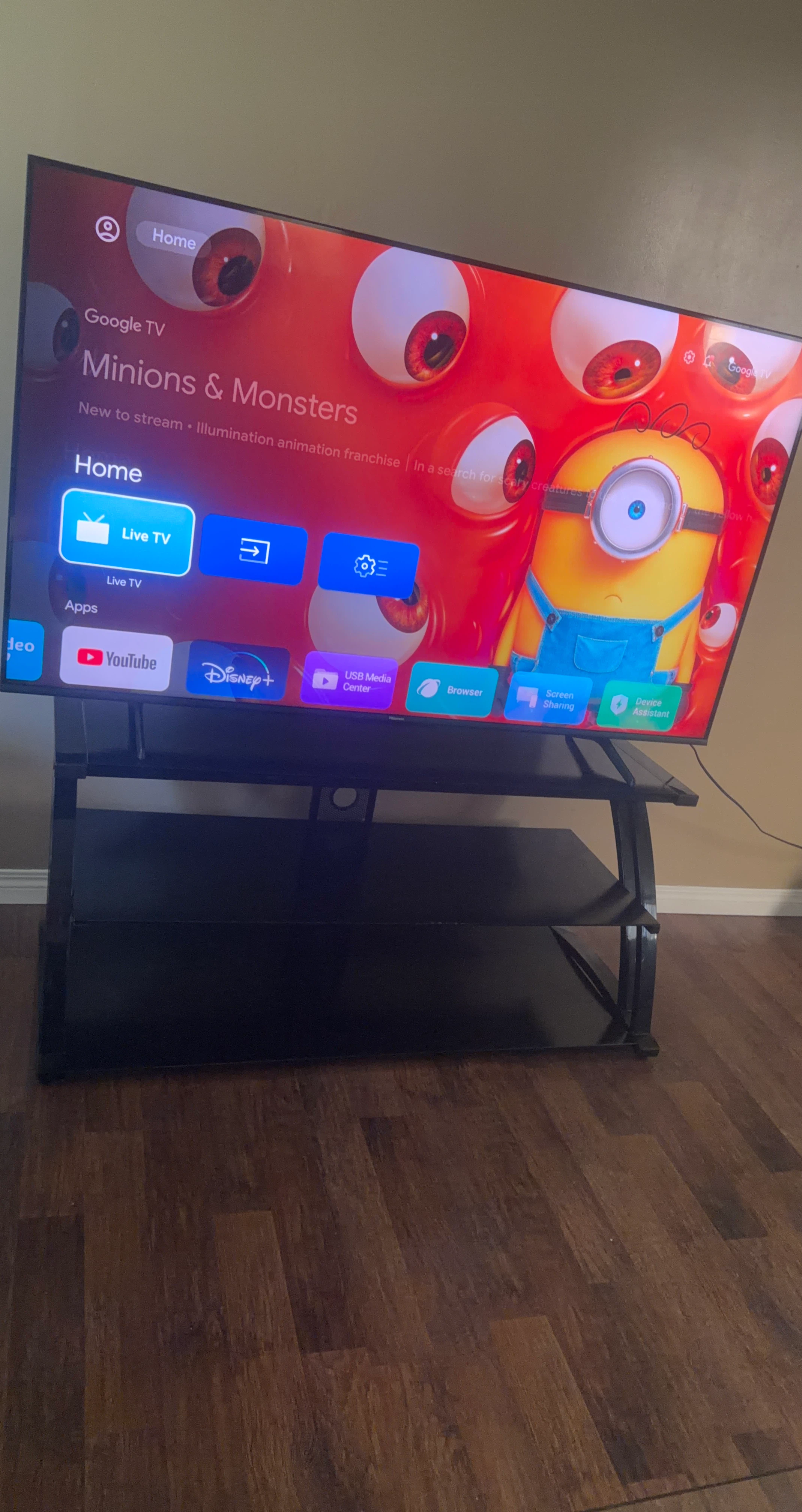 Black multi-tier TV stand