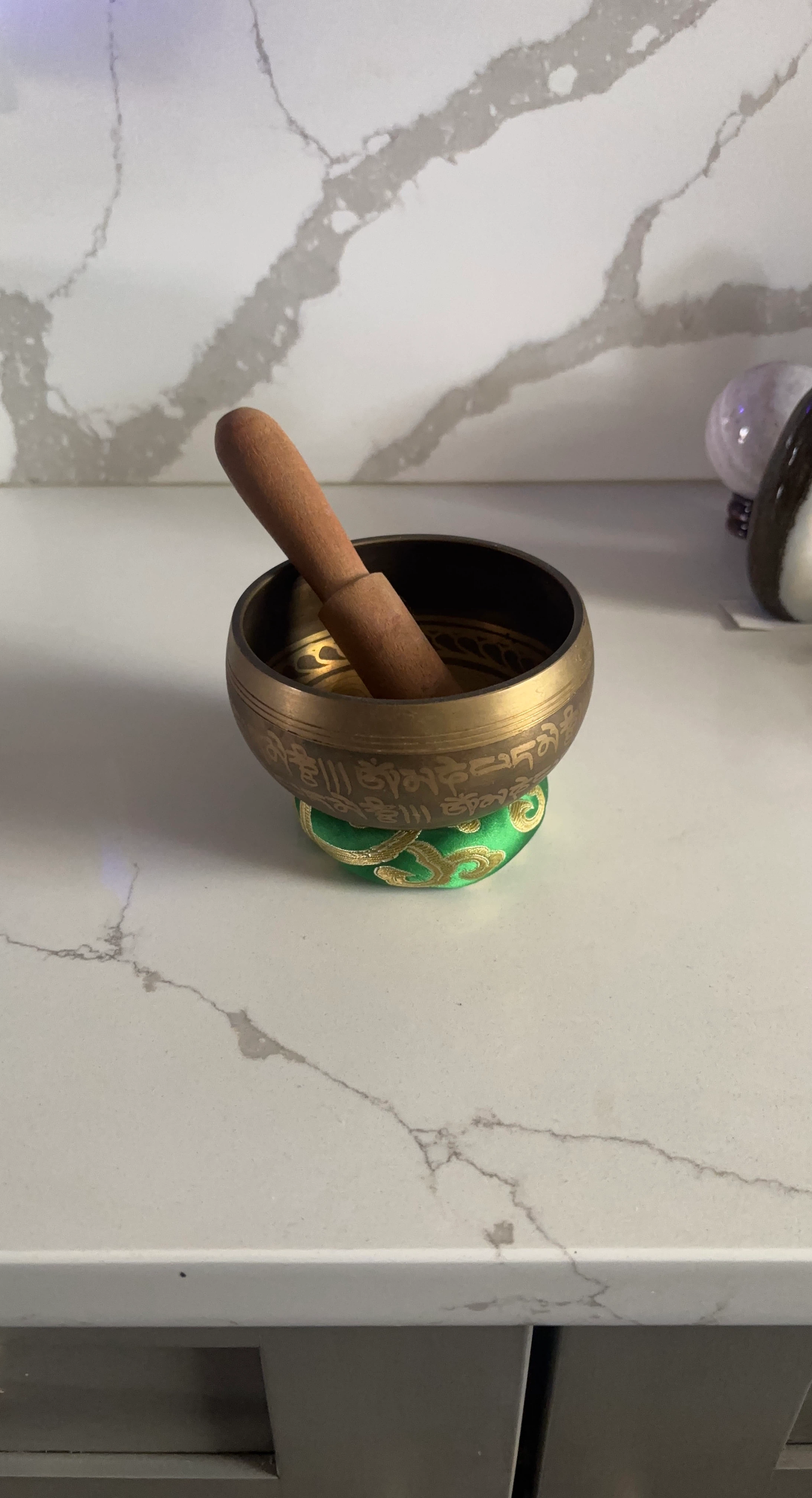 Tibetan Singing Bowl with Wooden Mallet