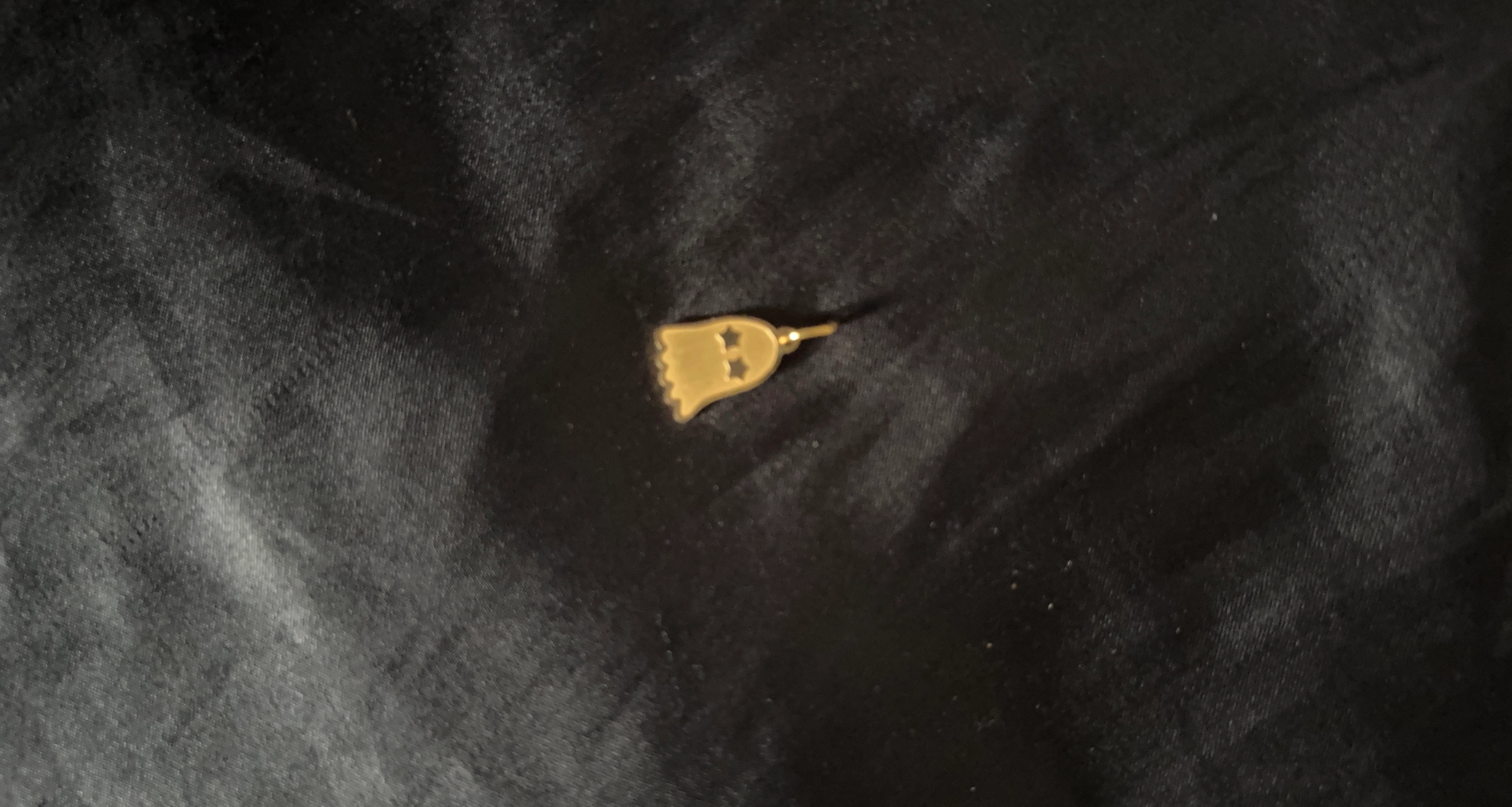 Gold Ghost Charm with Stars