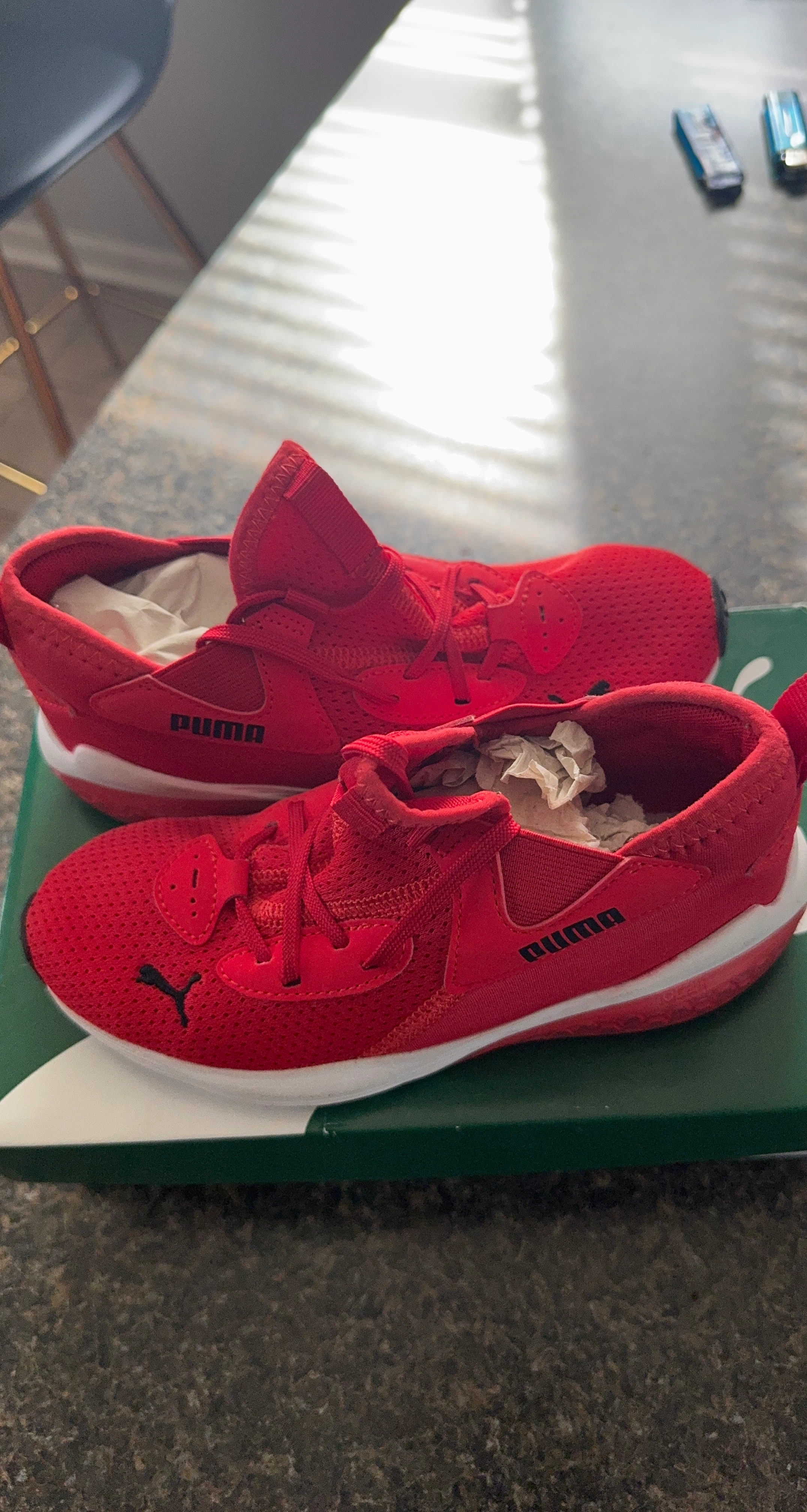 Red Puma Running Shoes