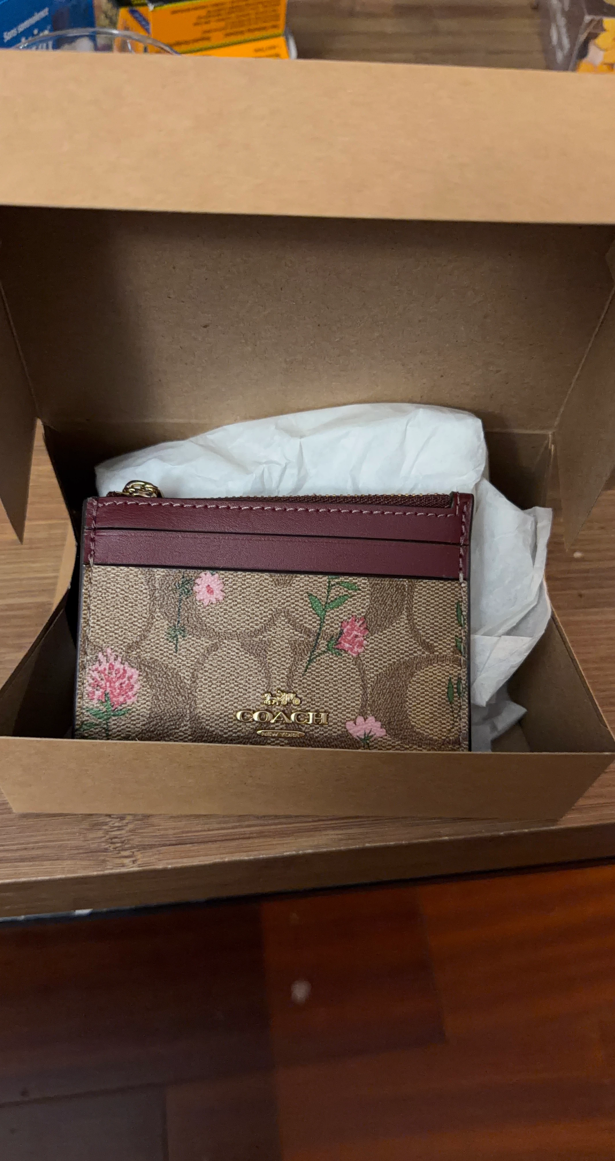 Coach Floral Signature Card Case