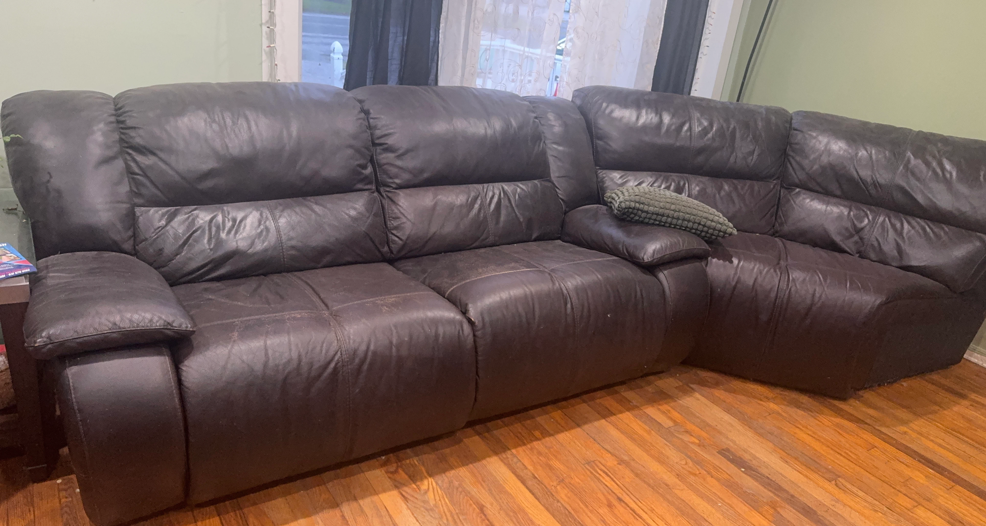 Brown Leather Sectional Sofa